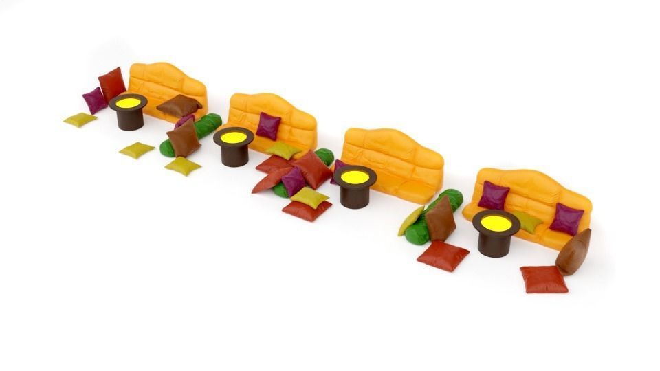 Jabbas Throne Room - Top floor - Complete set 1-12 scale 3D Model Collection_16