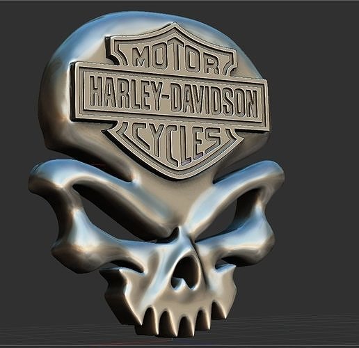 Harley Davidson Skull 3d stl model 3D print model