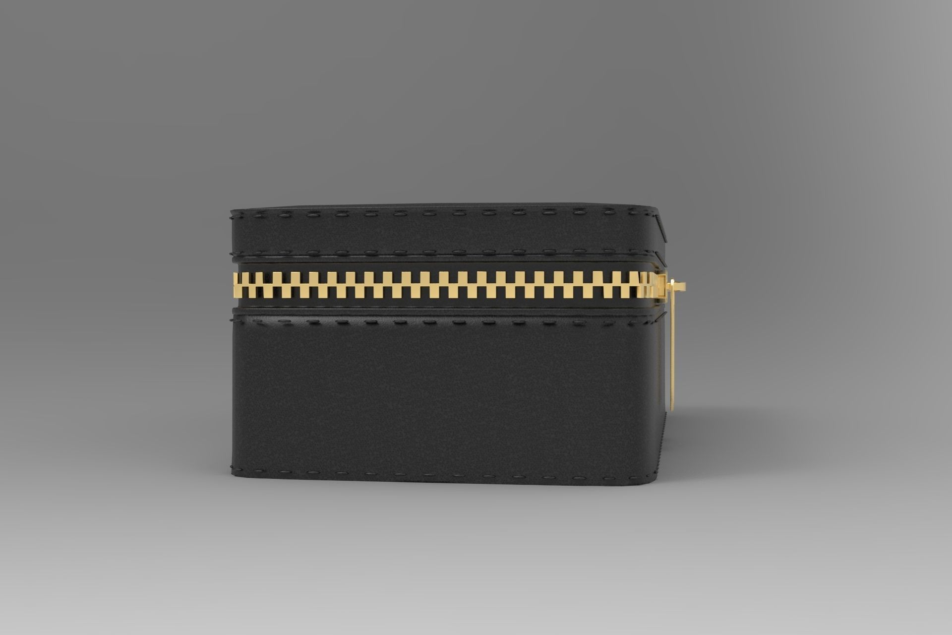 Medium zip case Low-poly 3D model_3