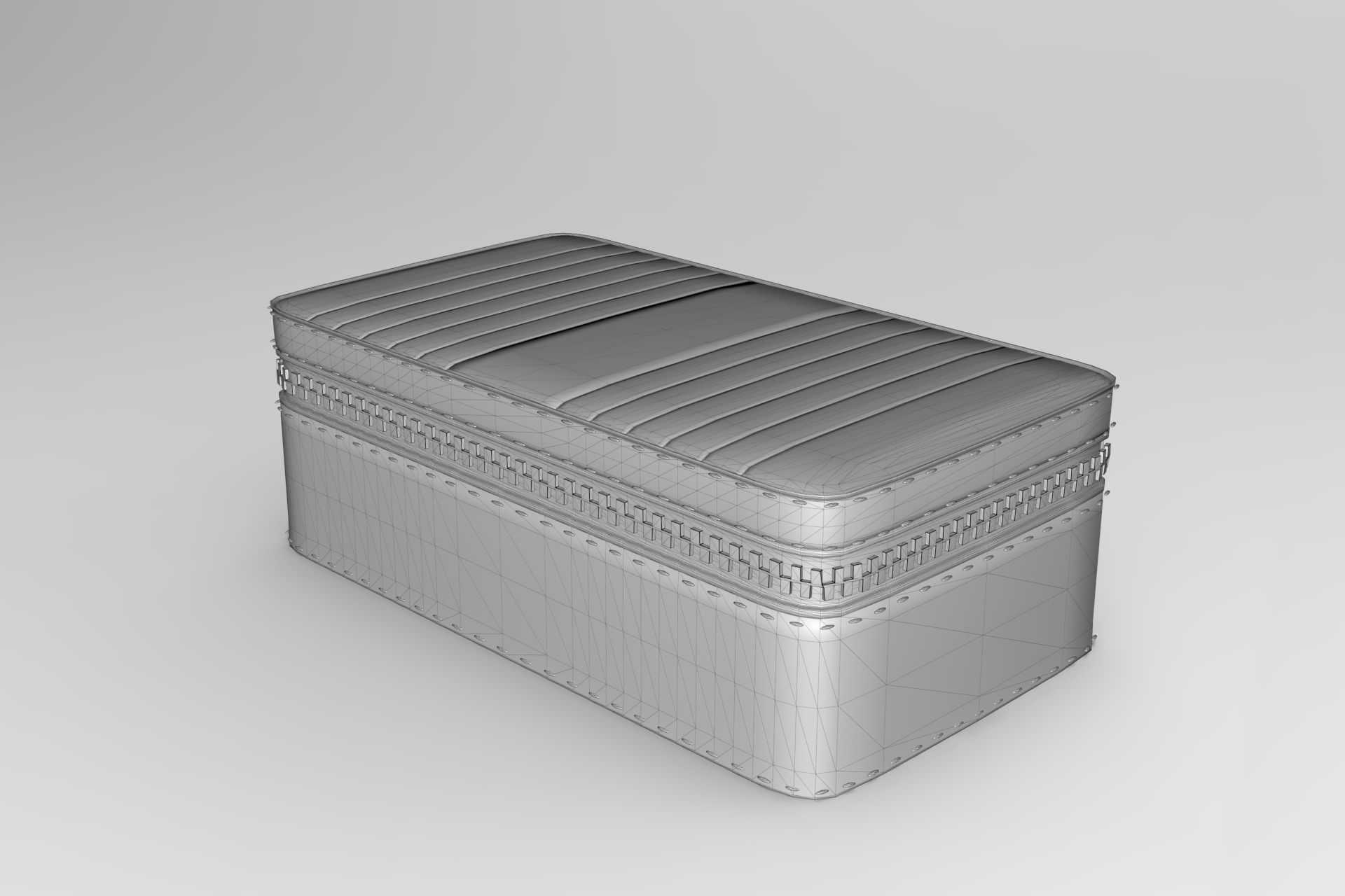 Medium zip case Low-poly 3D model_6