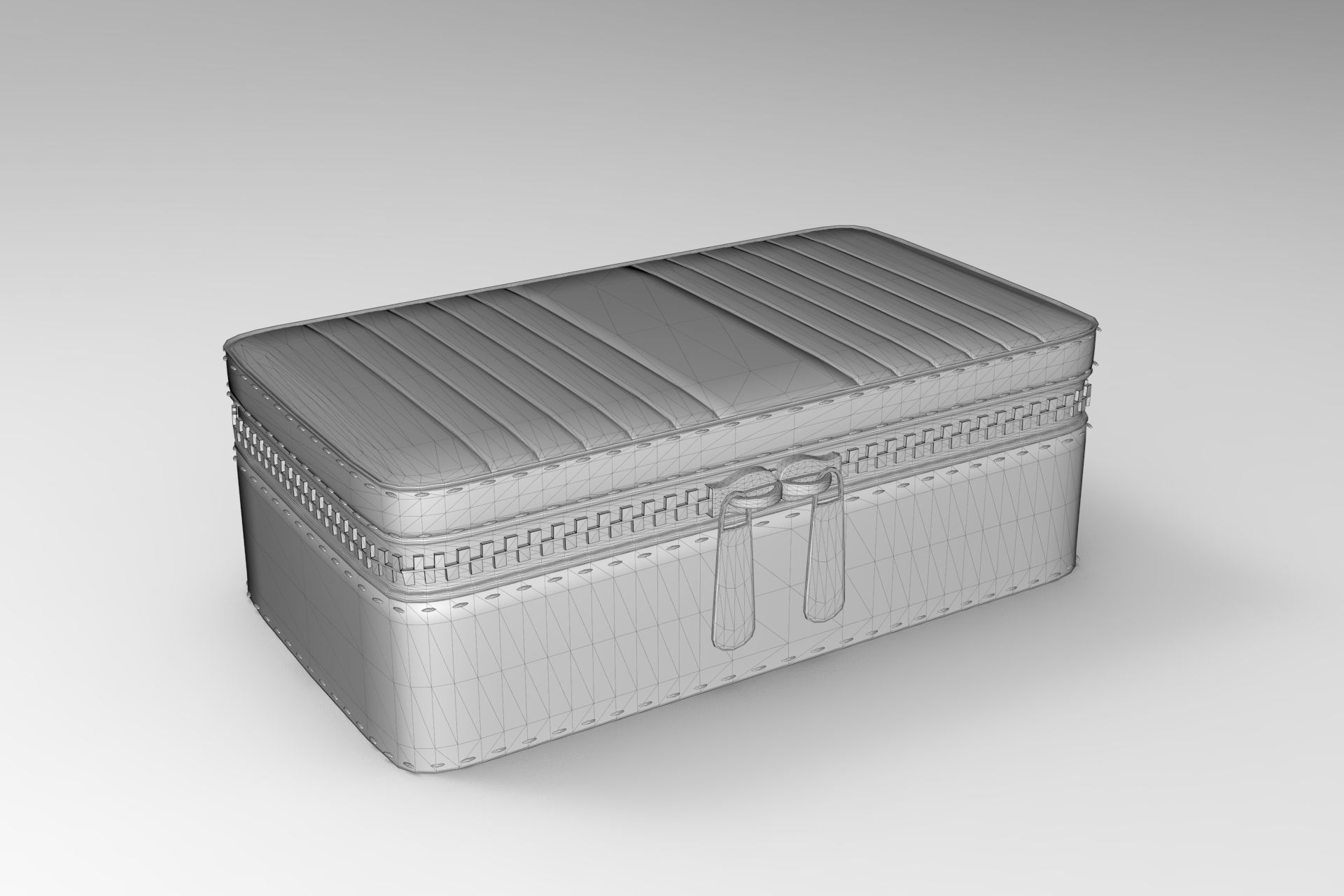 Medium zip case Low-poly 3D model_5