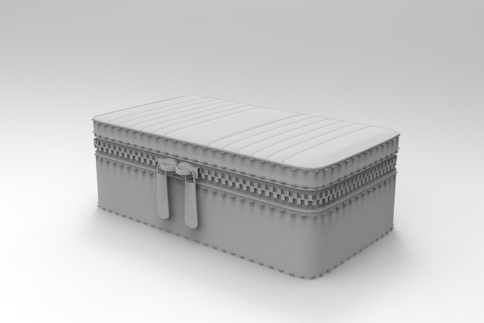 Medium zip case Low-poly 3D model_8