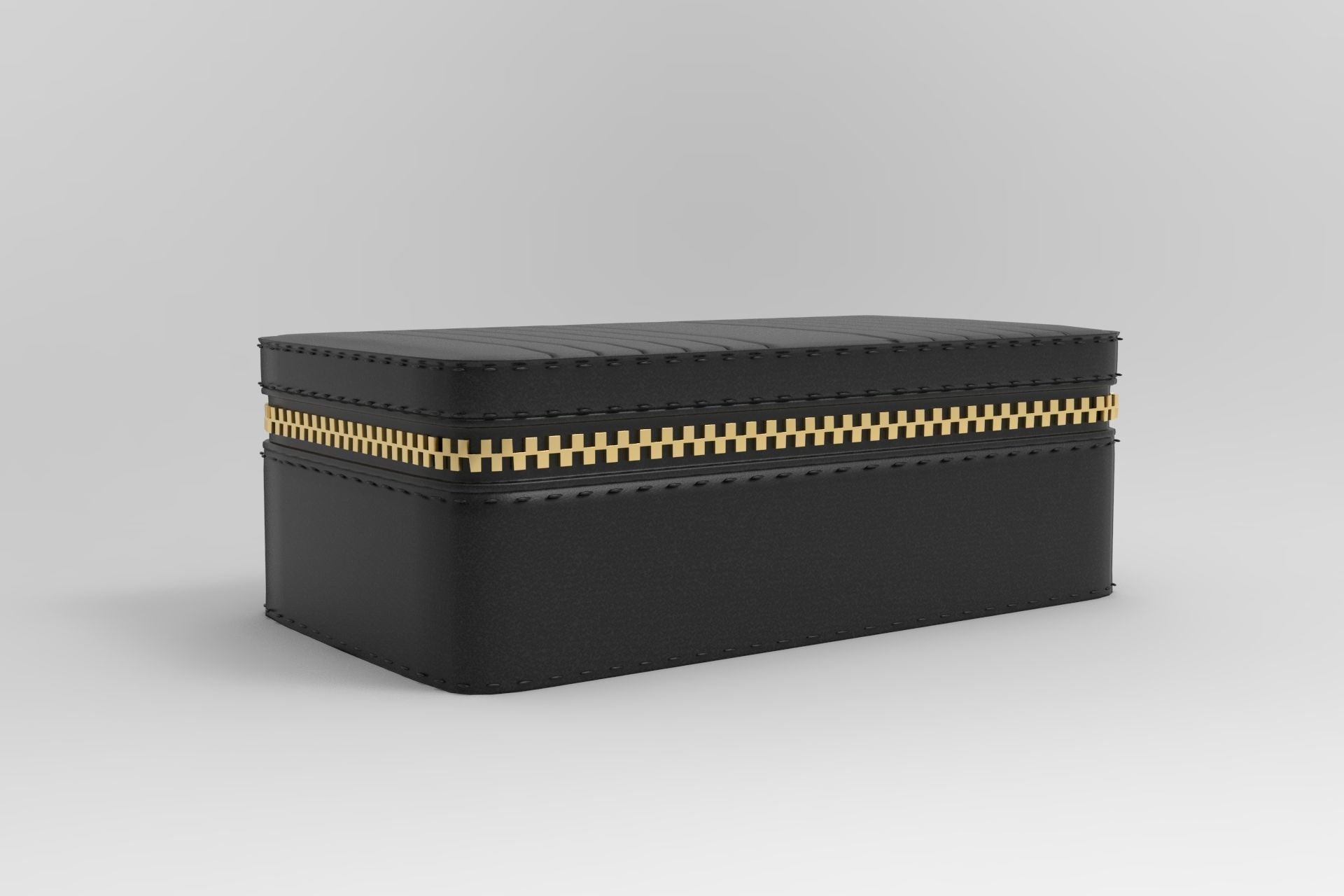 Medium zip case Low-poly 3D model_2