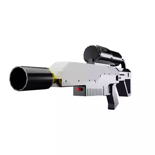 Flamethrower Low-poly 3D model