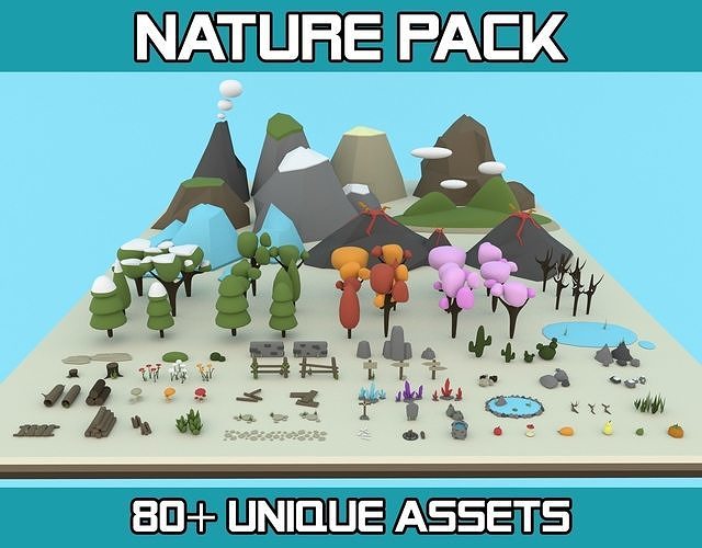 Nature Pack Low-poly 3D model