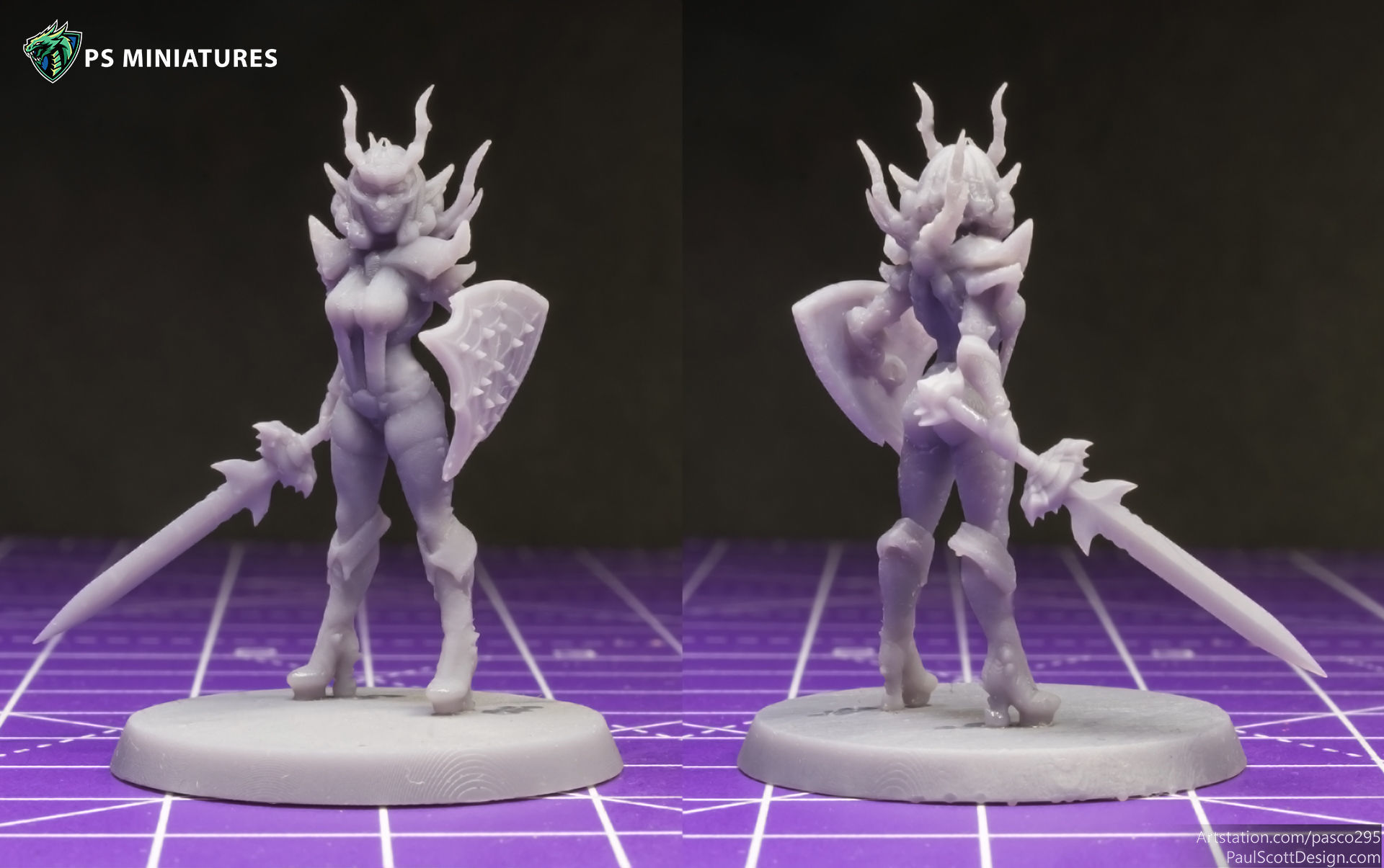 Drow Sorceress Pose 3 3D print model_3