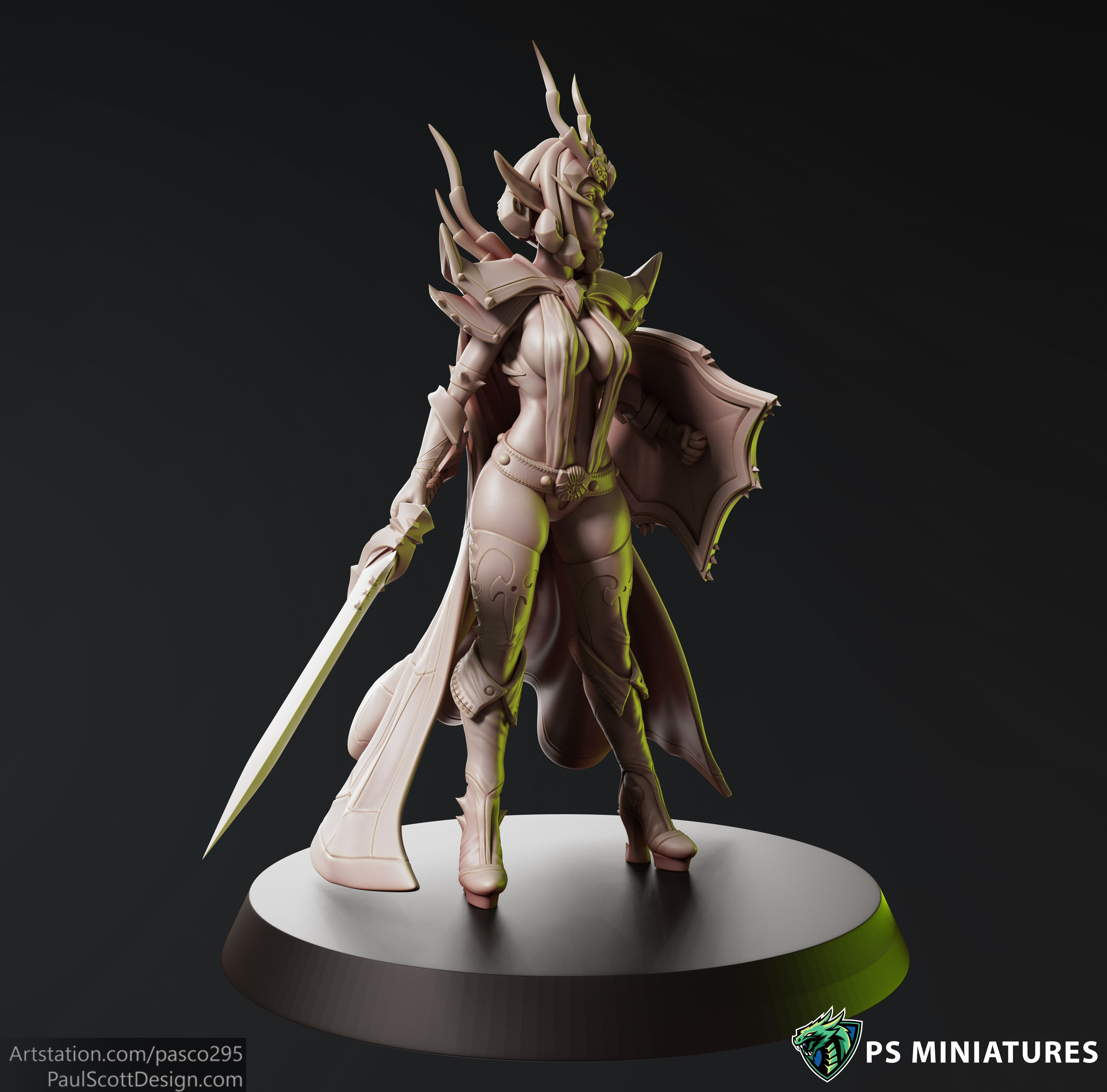 Drow Sorceress Pose 3 3D print model_10