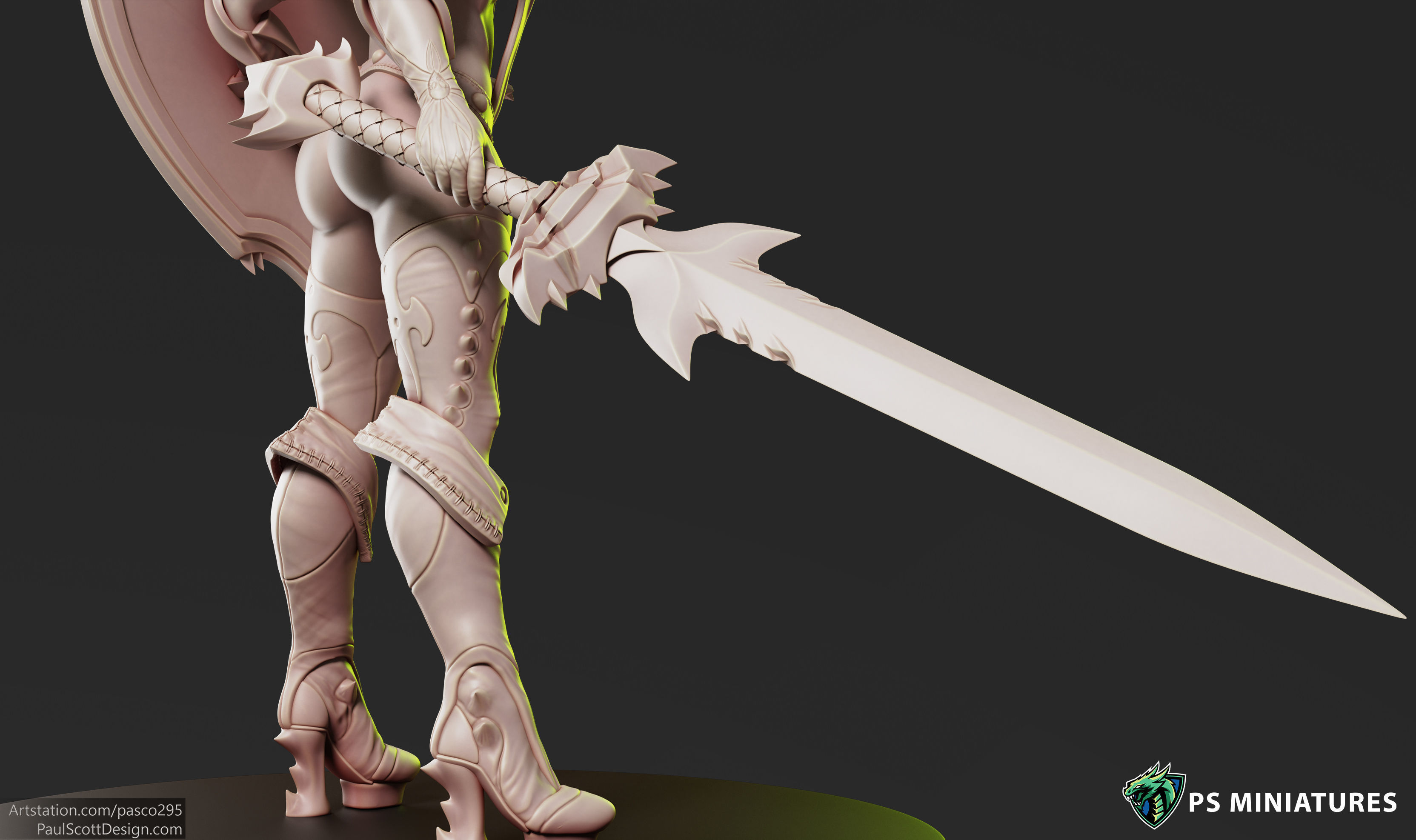 Drow Sorceress Pose 3 3D print model_6