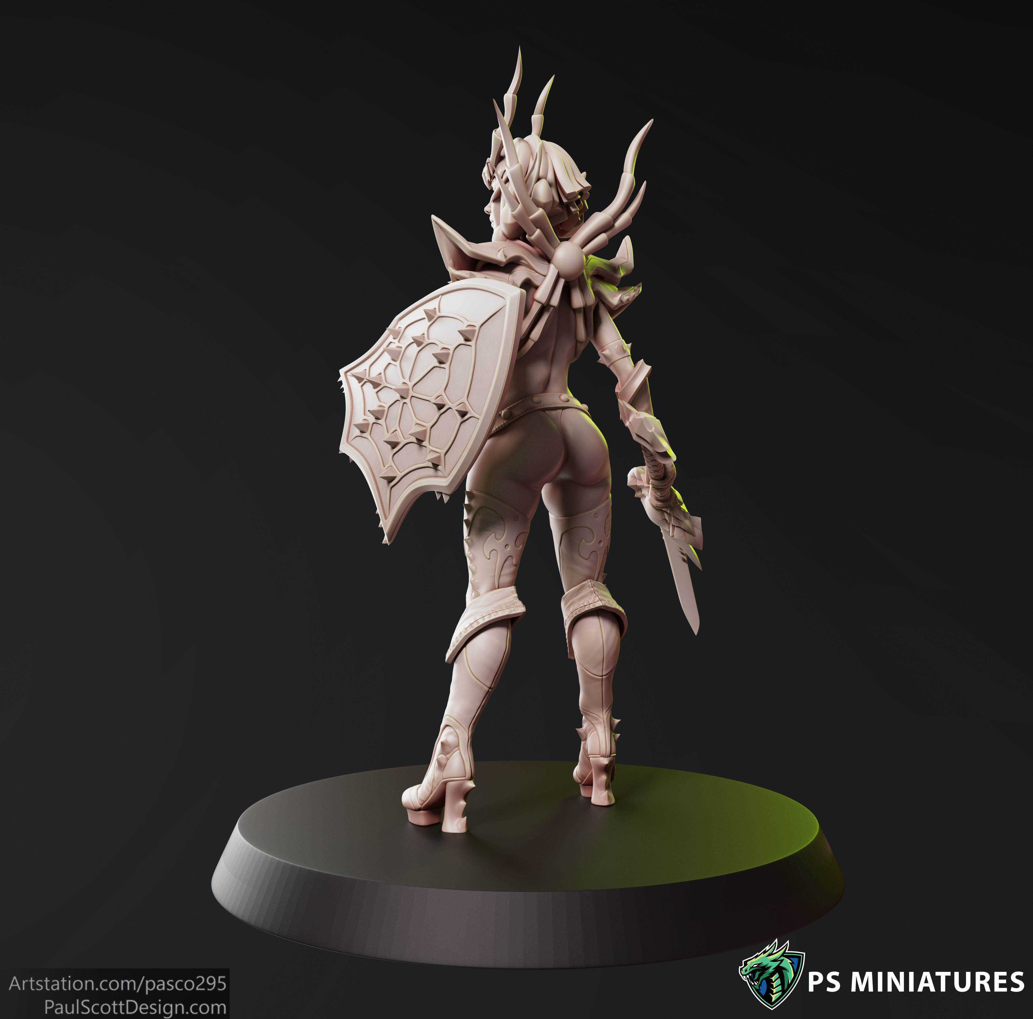 Drow Sorceress Pose 3 3D print model_12