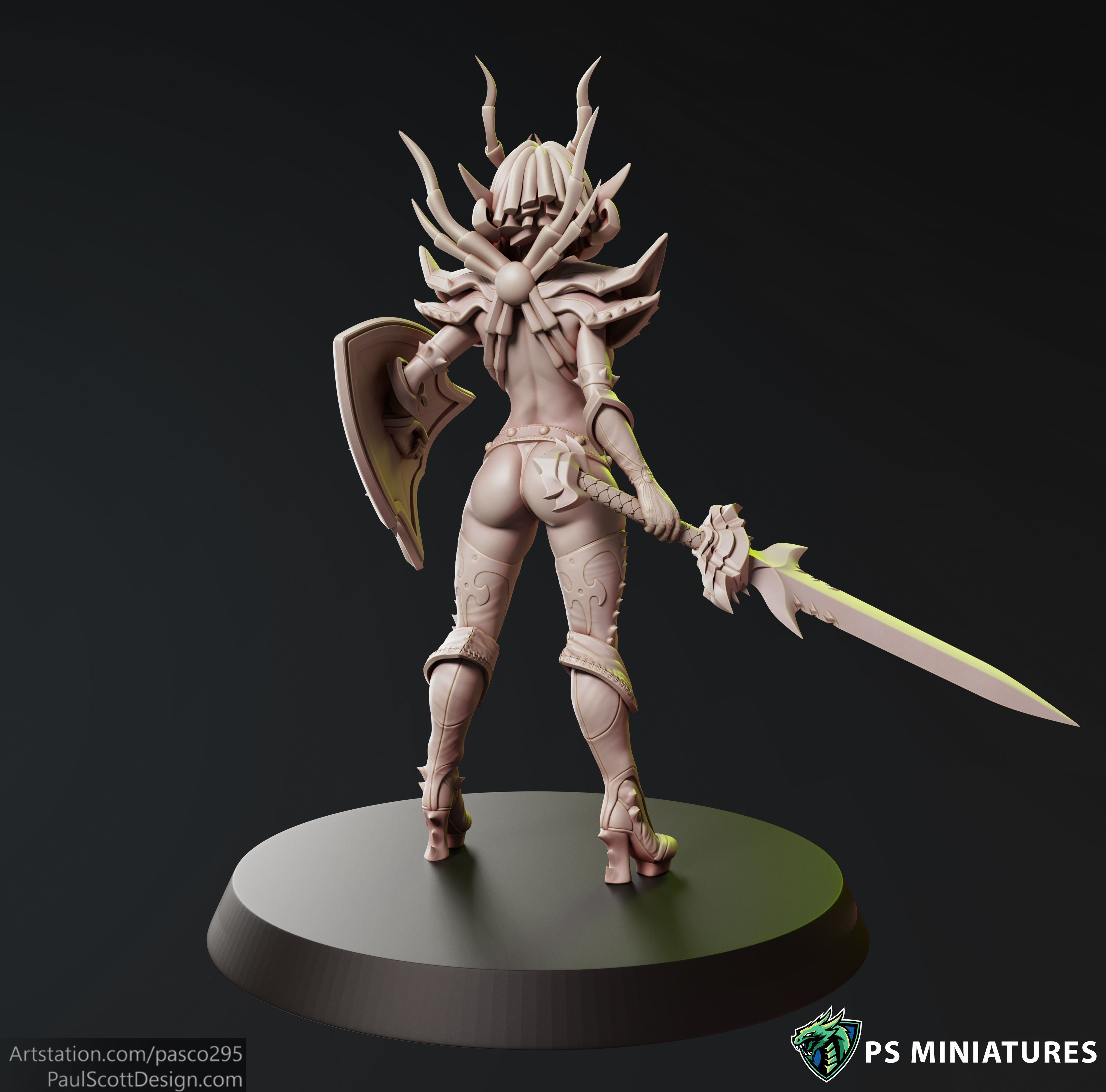 Drow Sorceress Pose 3 3D print model_11