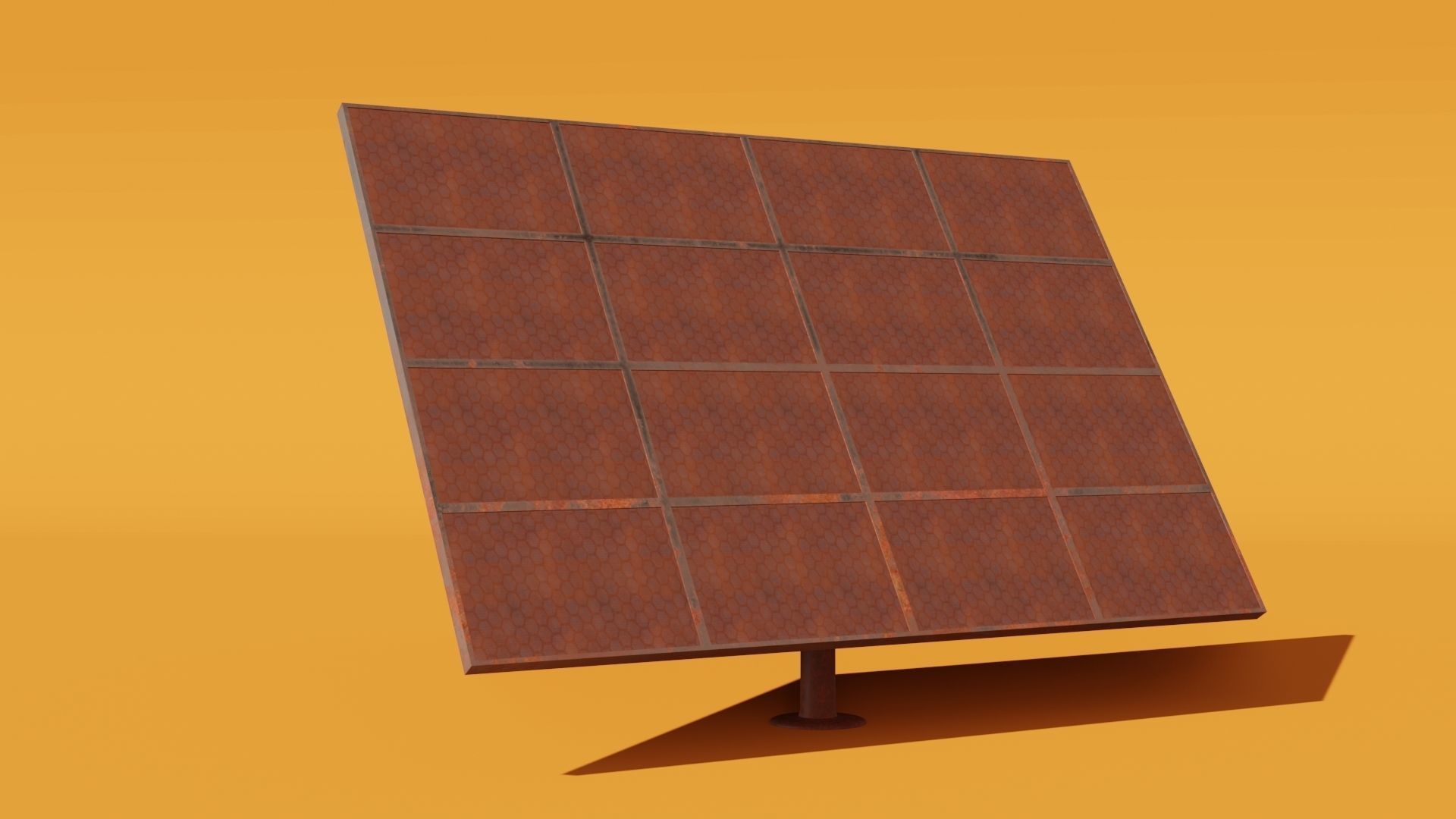 Old solar panel Low-poly 3D model_15