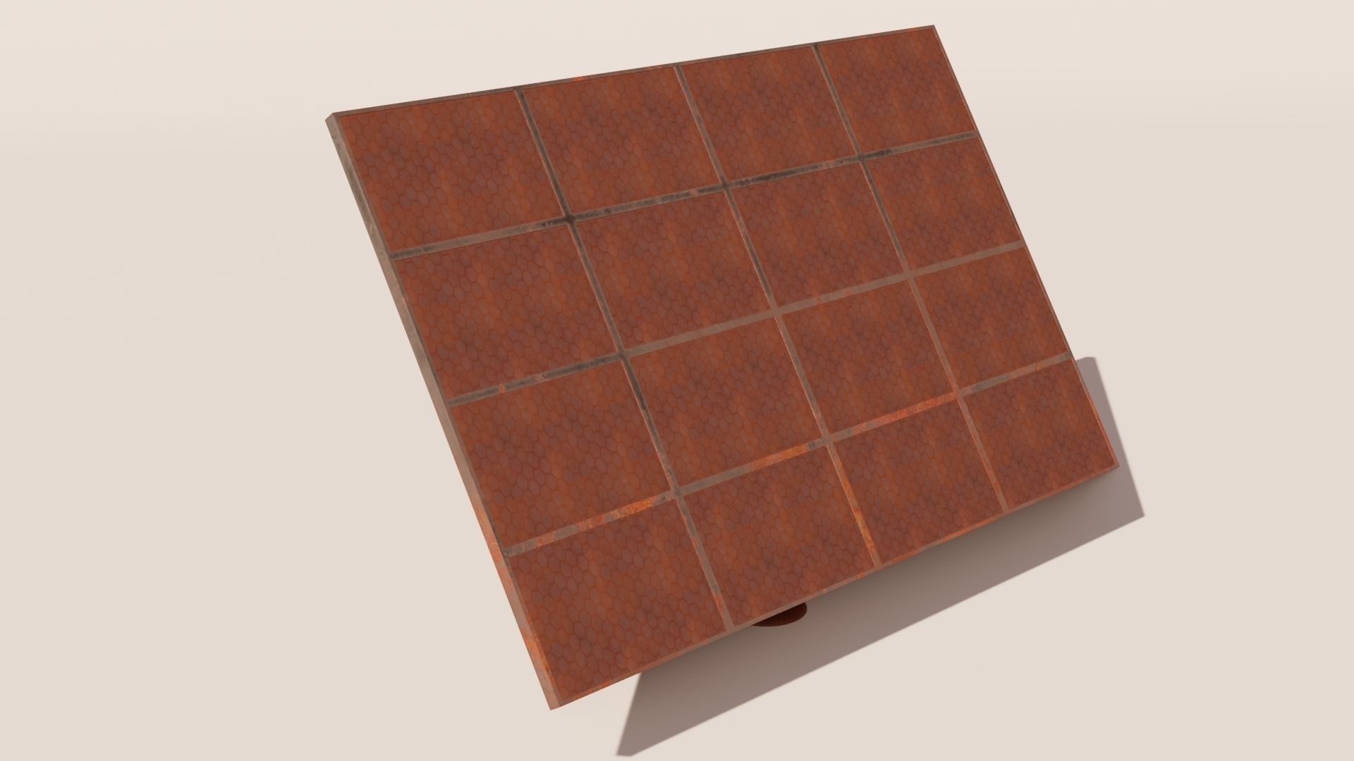 Old solar panel Low-poly 3D model_16