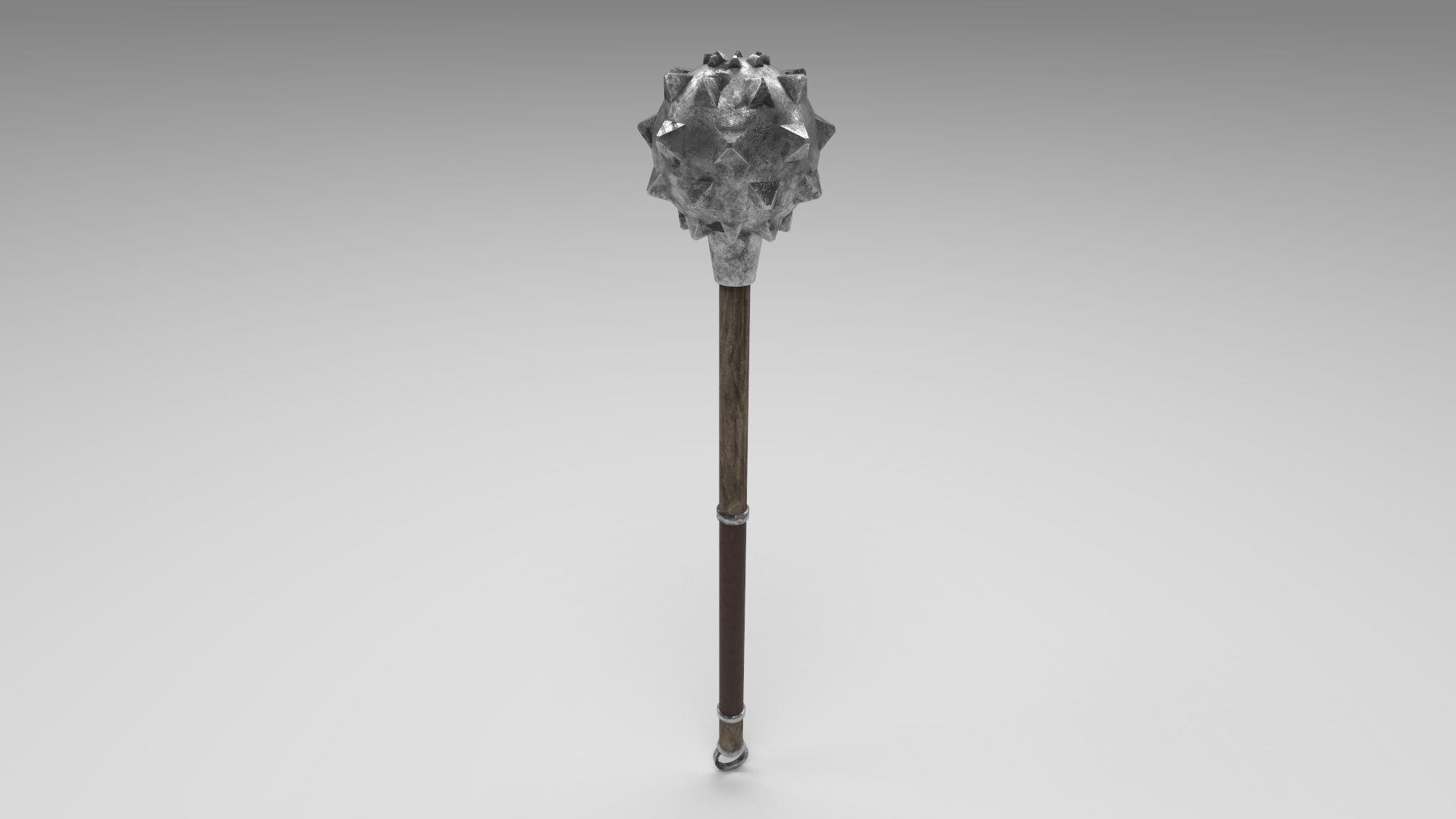 Medieval mace 2 Free low-poly 3D model_1
