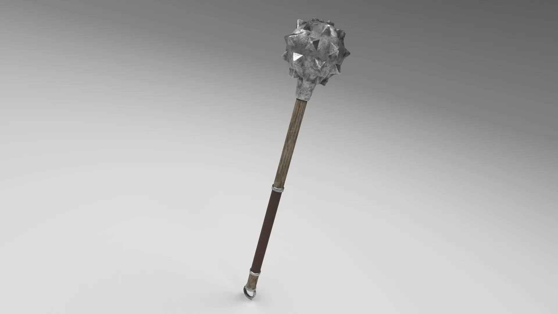 Medieval mace 2 Free low-poly 3D model_0