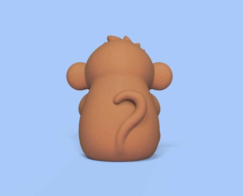 Monkey Ice Cream 3D print model_2