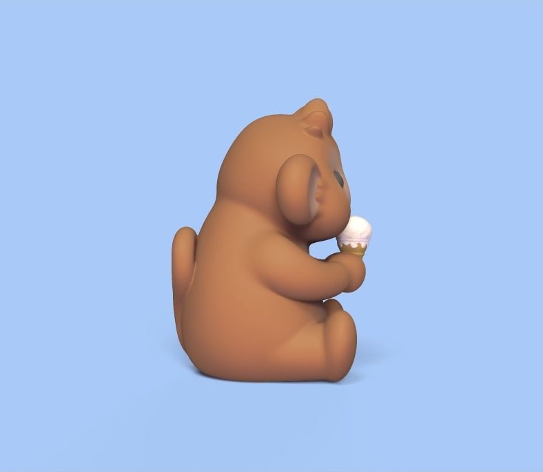 Monkey Ice Cream 3D print model_1