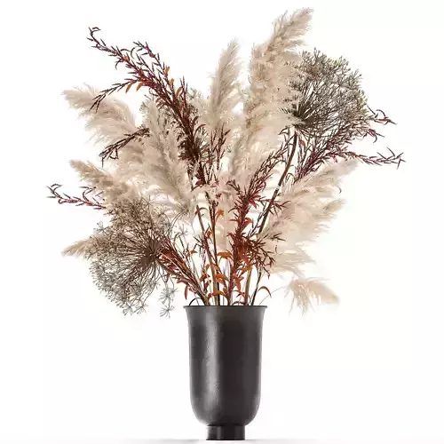 Bouquet of dried flowers in a vase 171