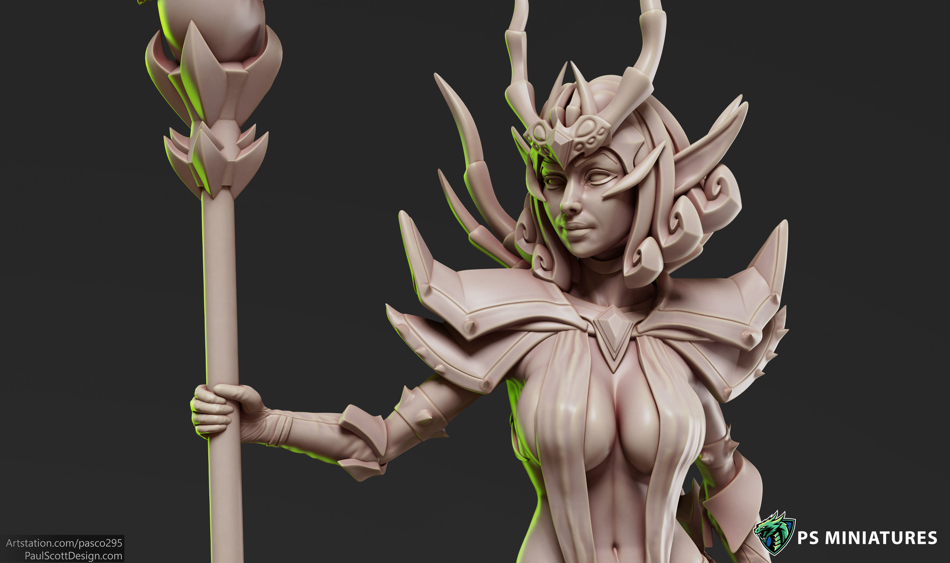 Drow Sorceress  Bundle  3D print model_16