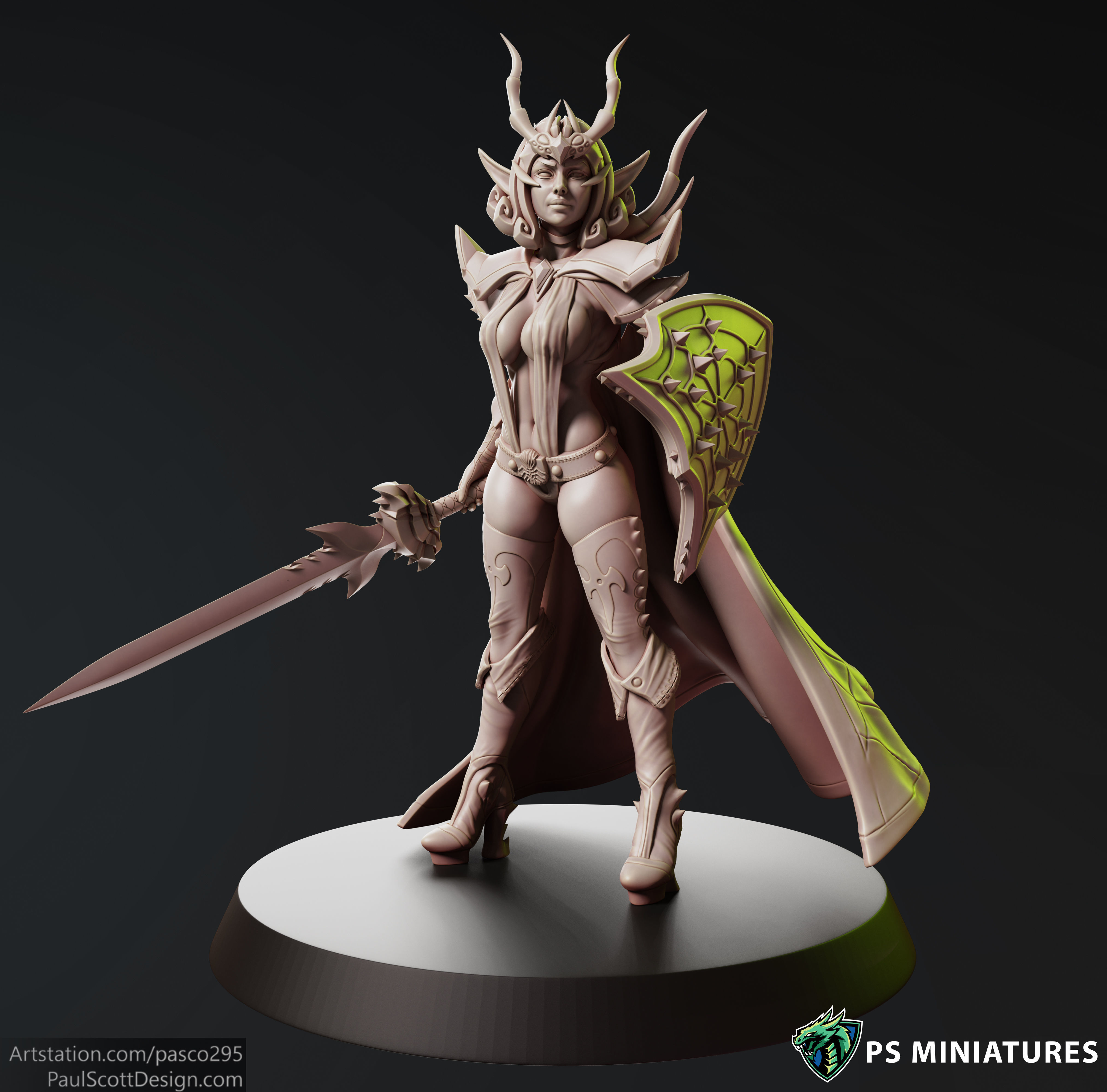 Drow Sorceress  Bundle  3D print model_38