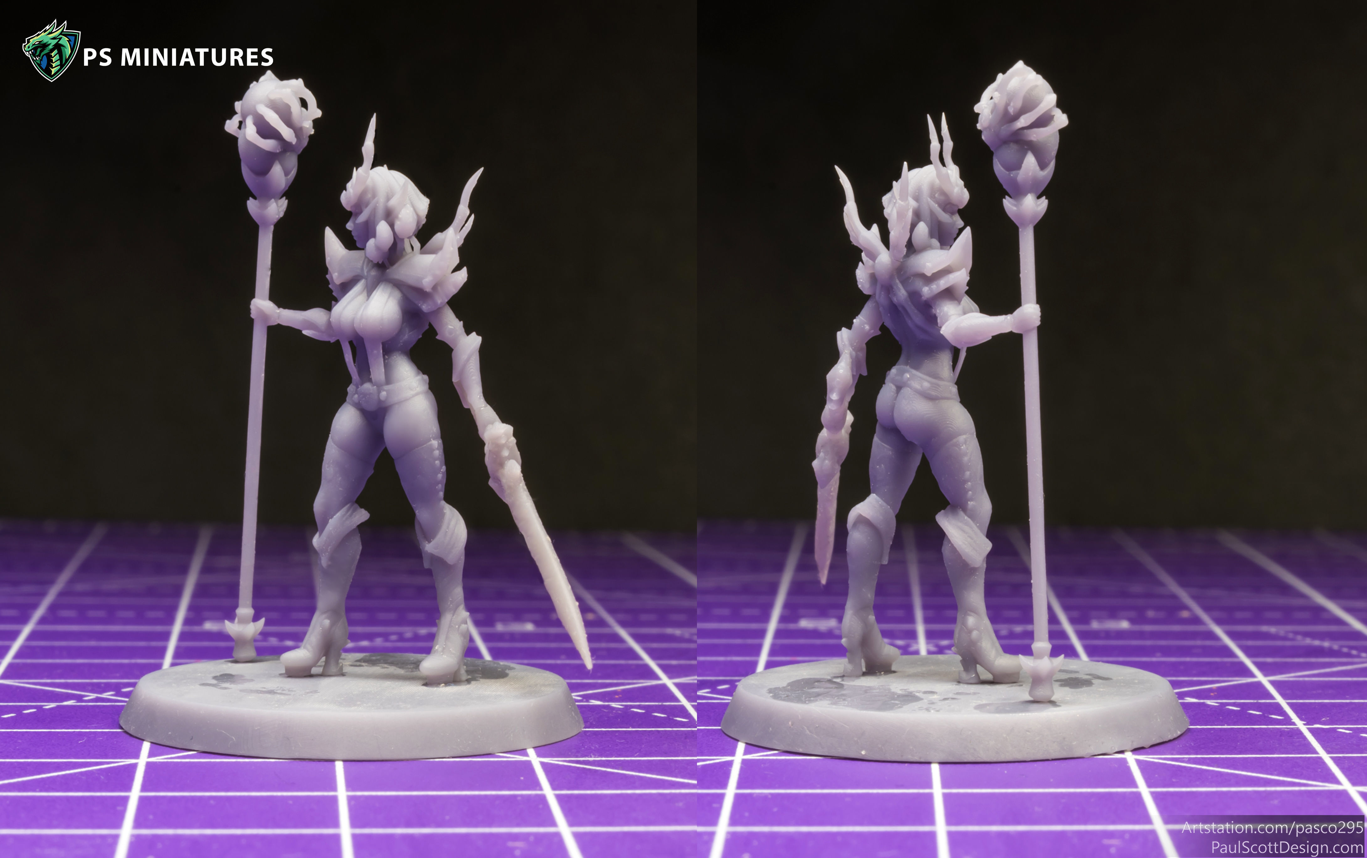 Drow Sorceress  Bundle  3D print model_19