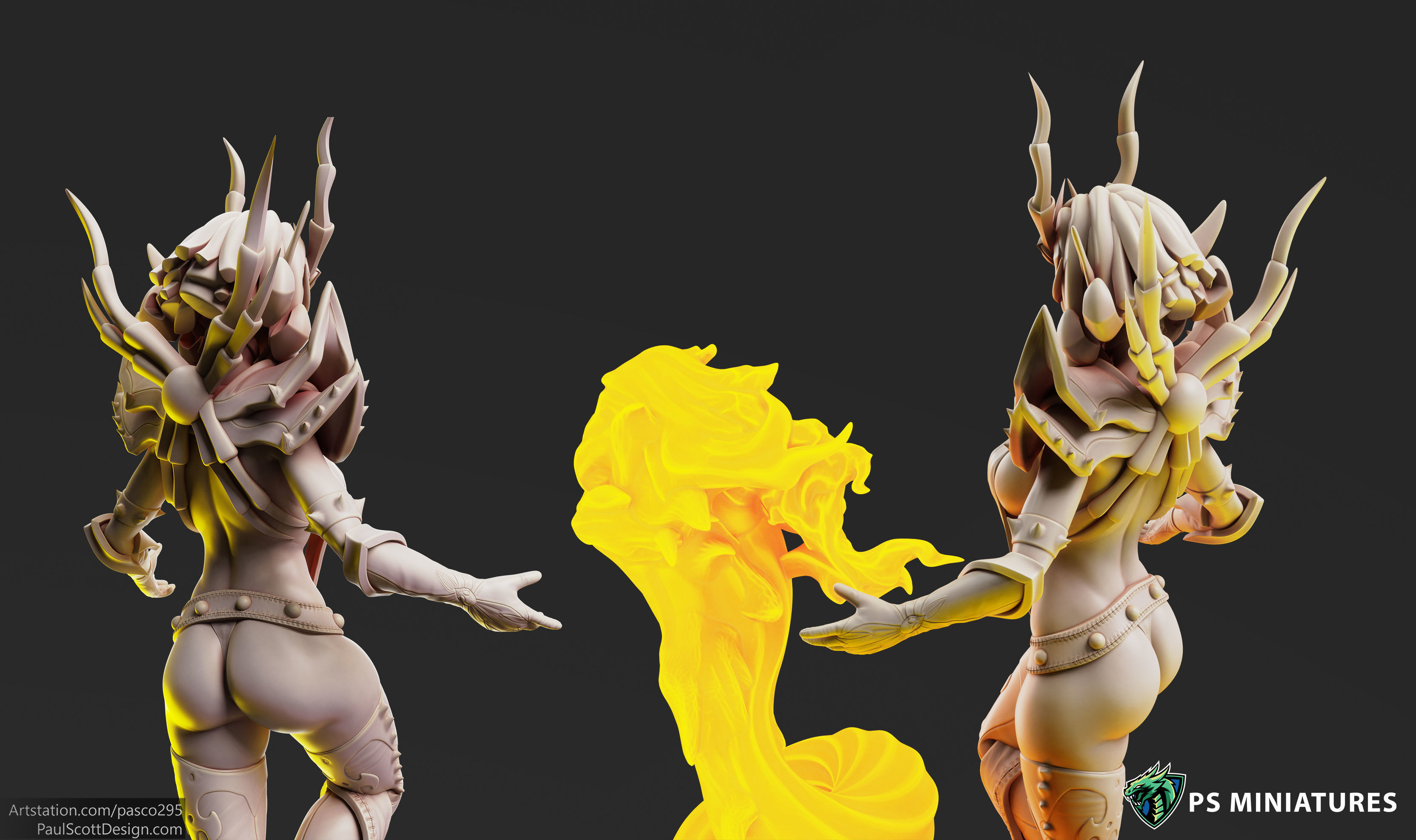Drow Sorceress  Bundle  3D print model_23
