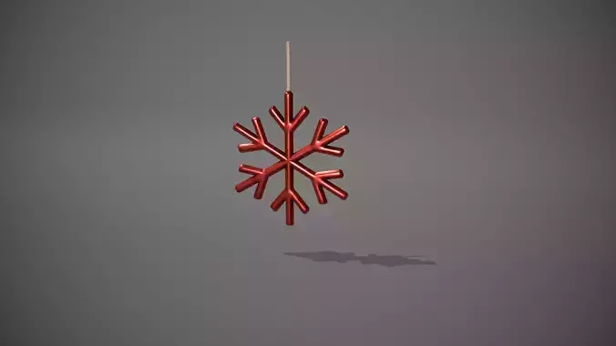 Red Snowflake Decoration
