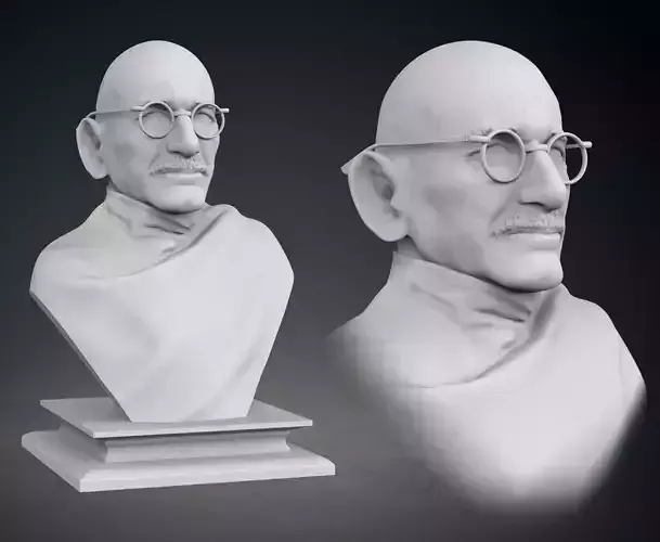 Ben Kingsley as Gandhi Bust 3D print model