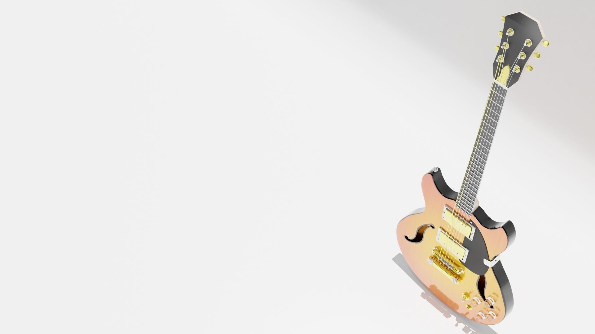 sunrise electric guitar 3D model_7