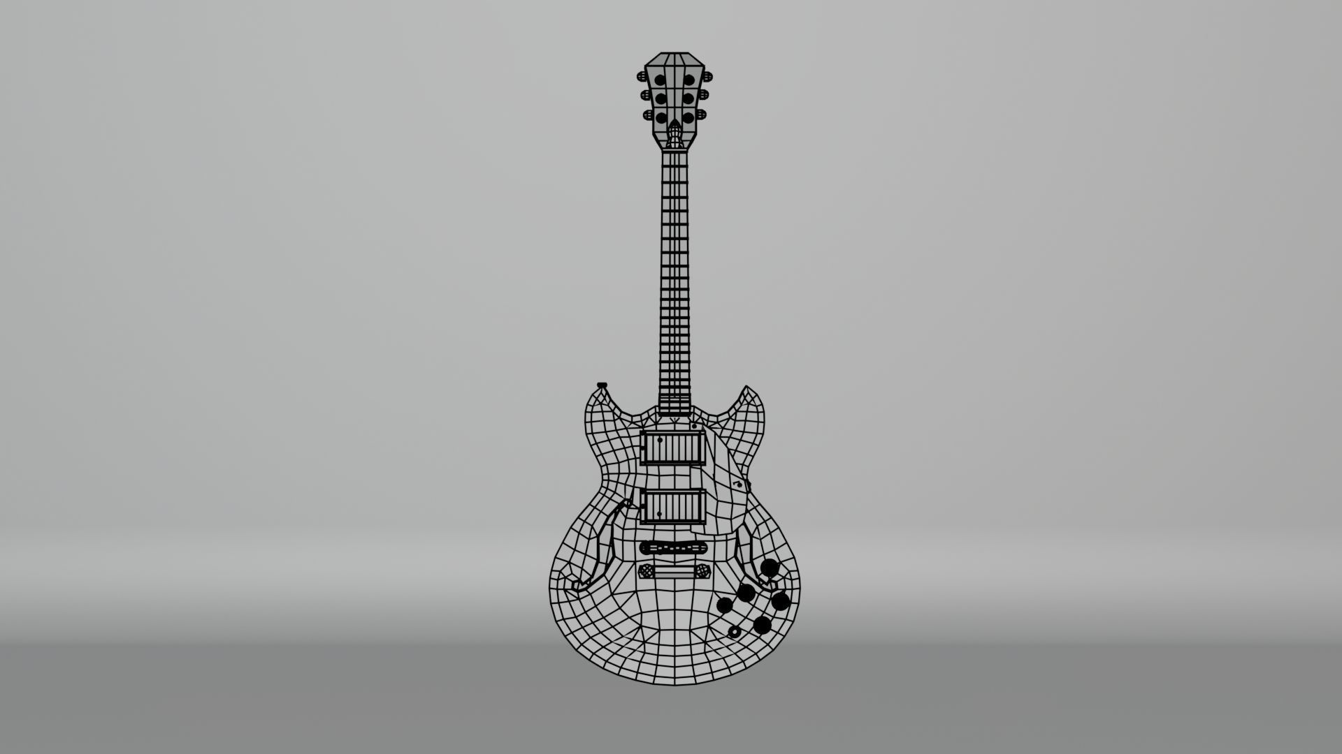 sunrise electric guitar 3D model_6