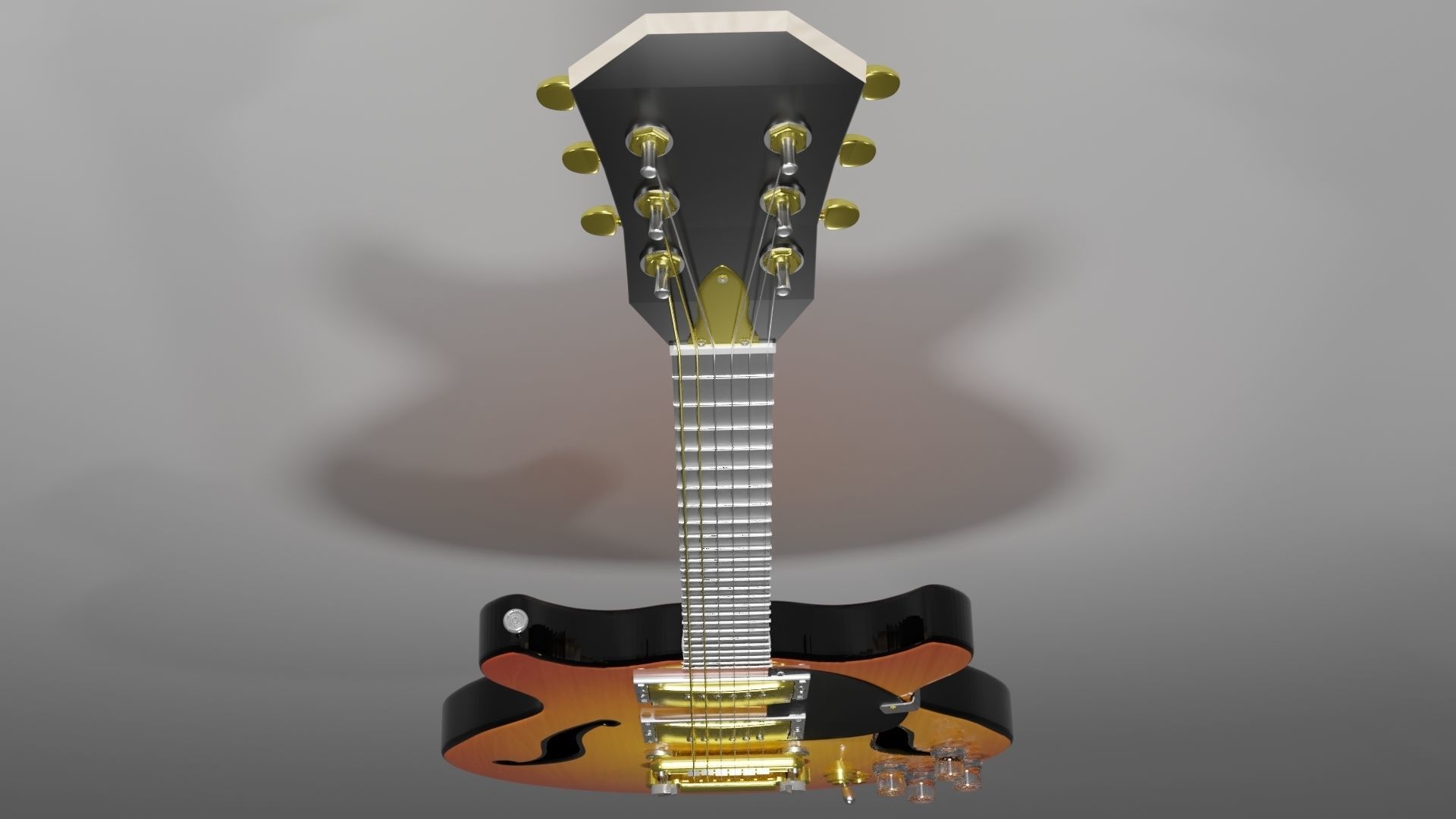 sunrise electric guitar 3D model_3