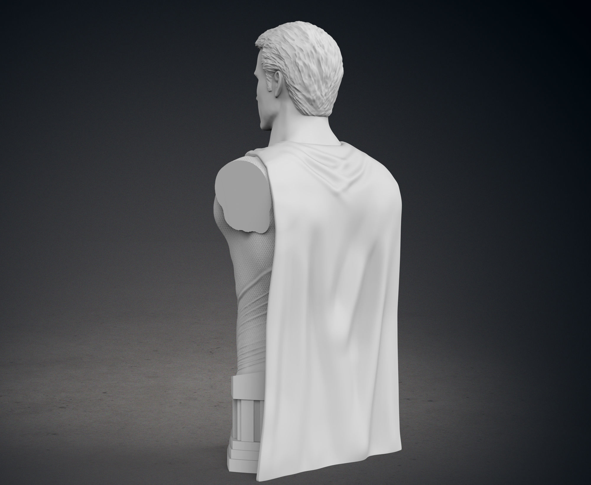 Superman - Man of Steel Bust 3D print model_4