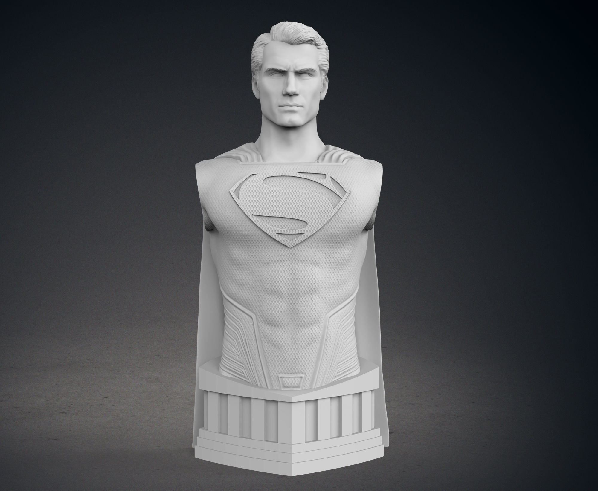Superman - Man of Steel Bust 3D print model_9