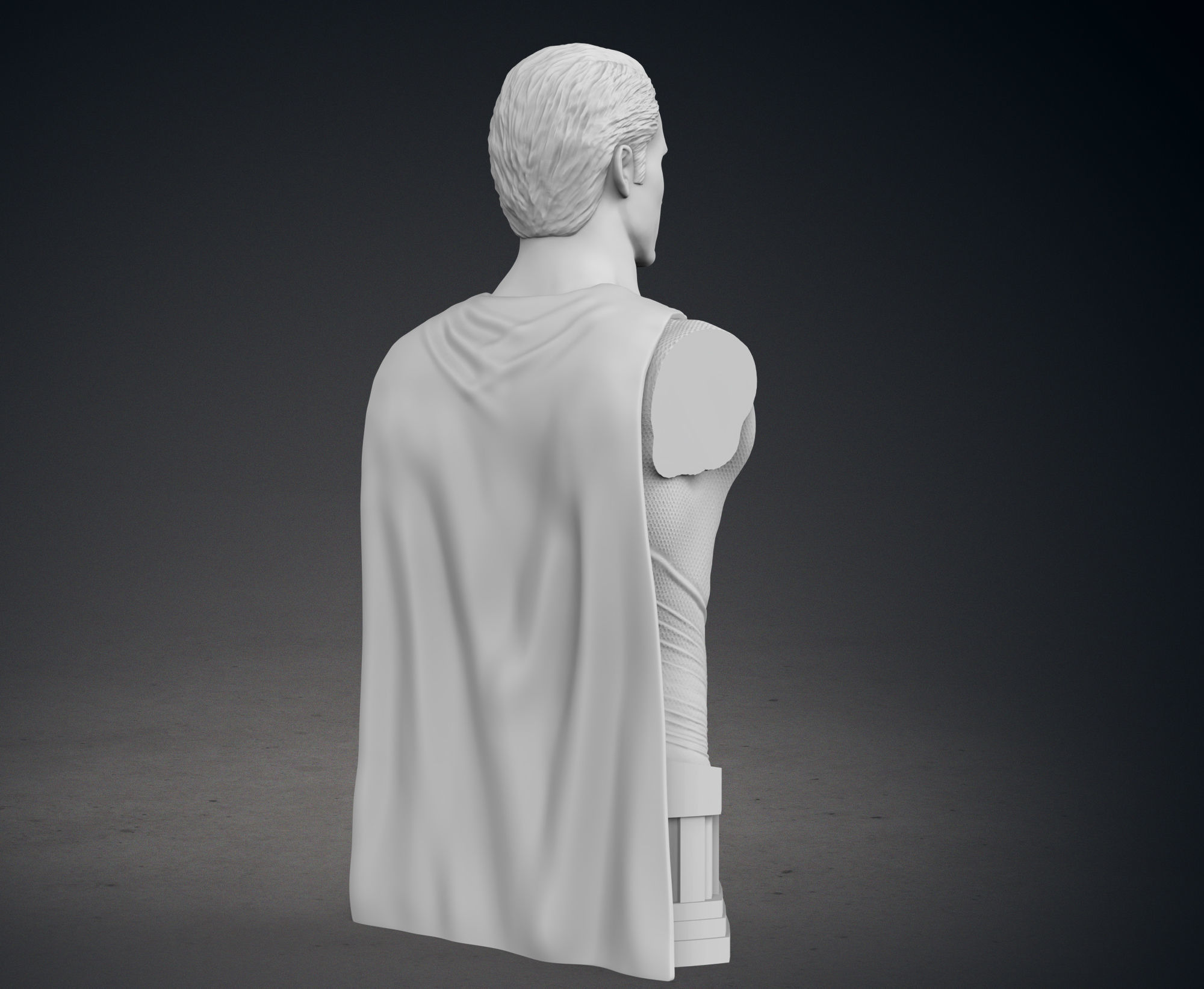 Superman - Man of Steel Bust 3D print model_6