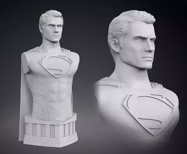 Superman - Man of Steel Bust 3D print model
