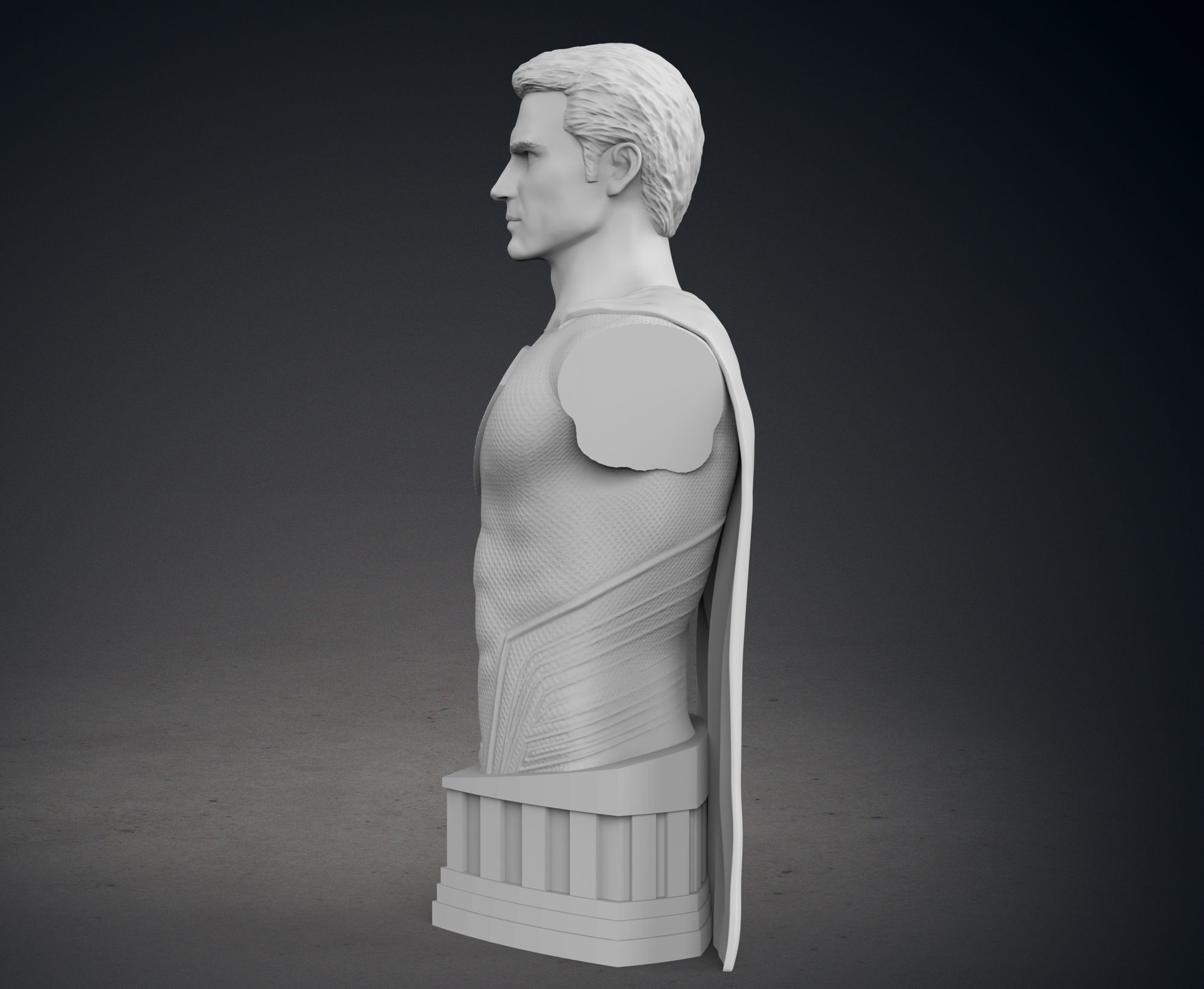 Superman - Man of Steel Bust 3D print model_3