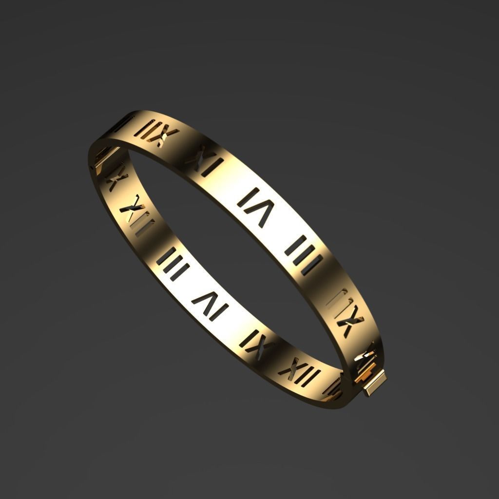 Bracelet Tiffany Bangle T 3D print model_3