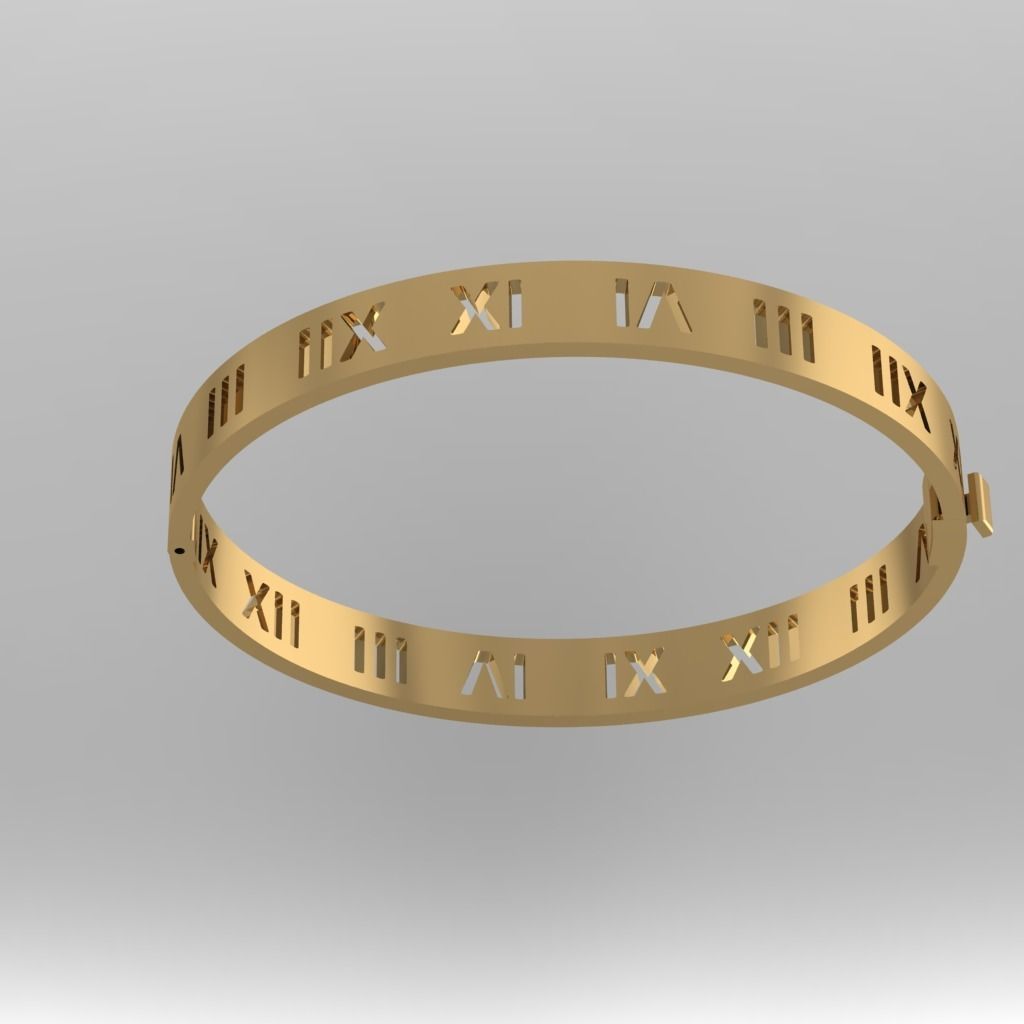 Bracelet Tiffany Bangle T 3D print model_1