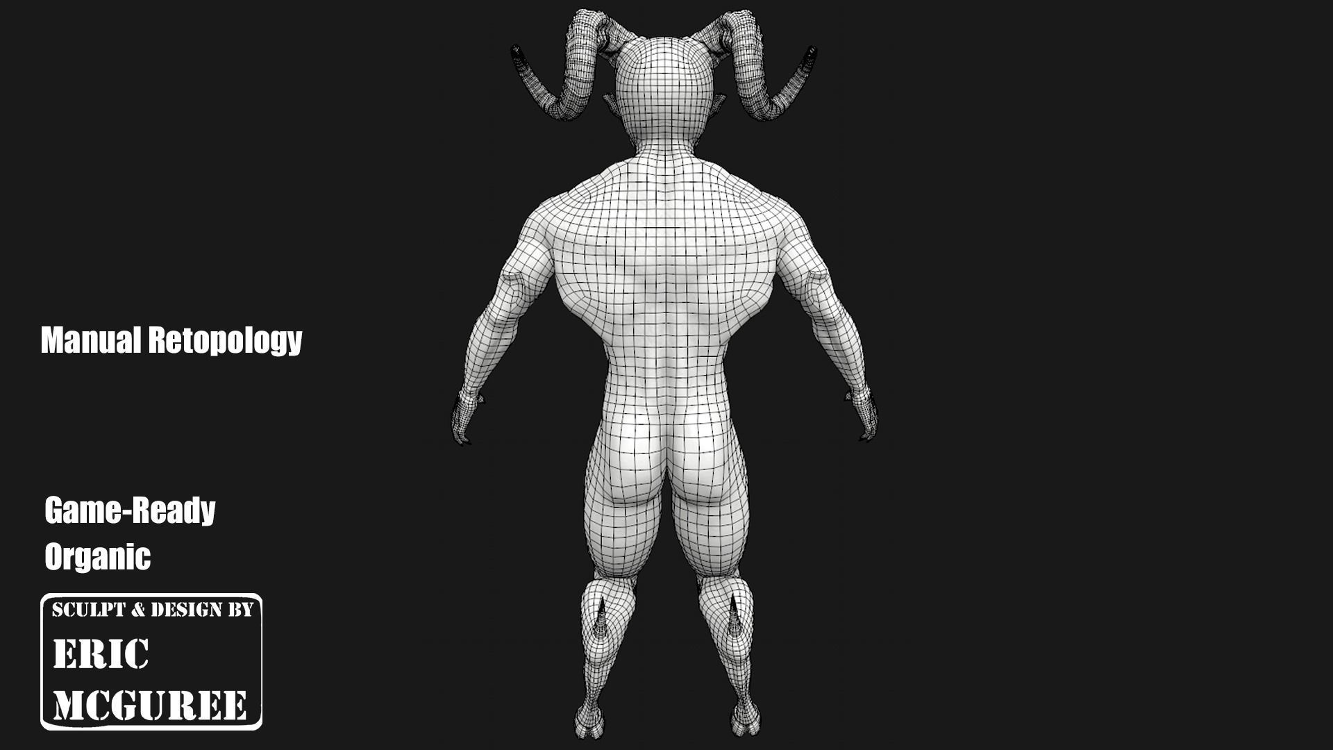 Satir male goat with horns Low-poly 3D model_11