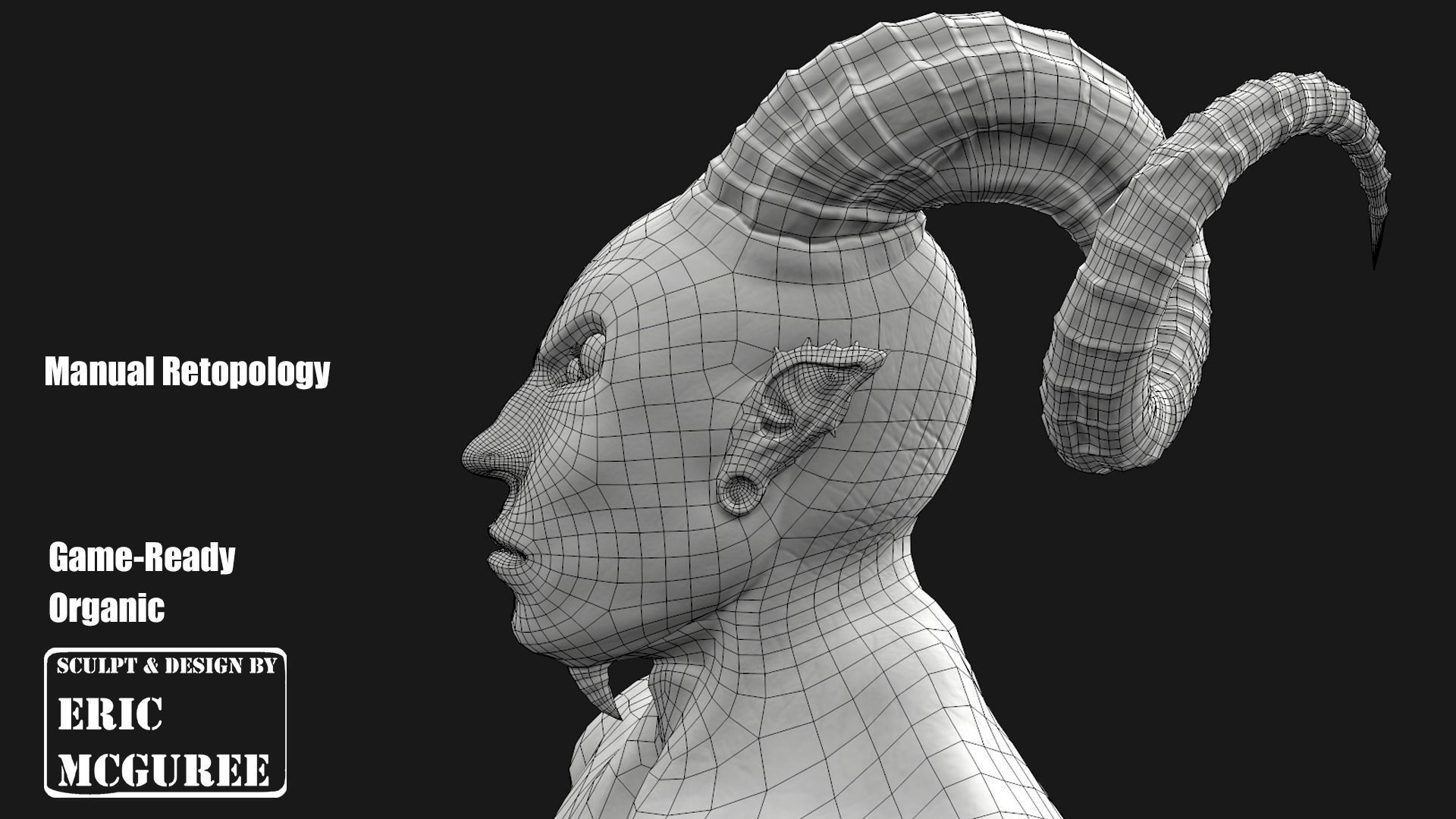 Satir male goat with horns Low-poly 3D model_6