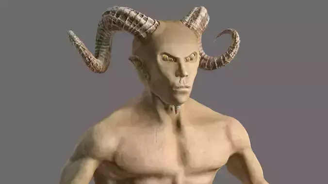 Satir male goat with horns