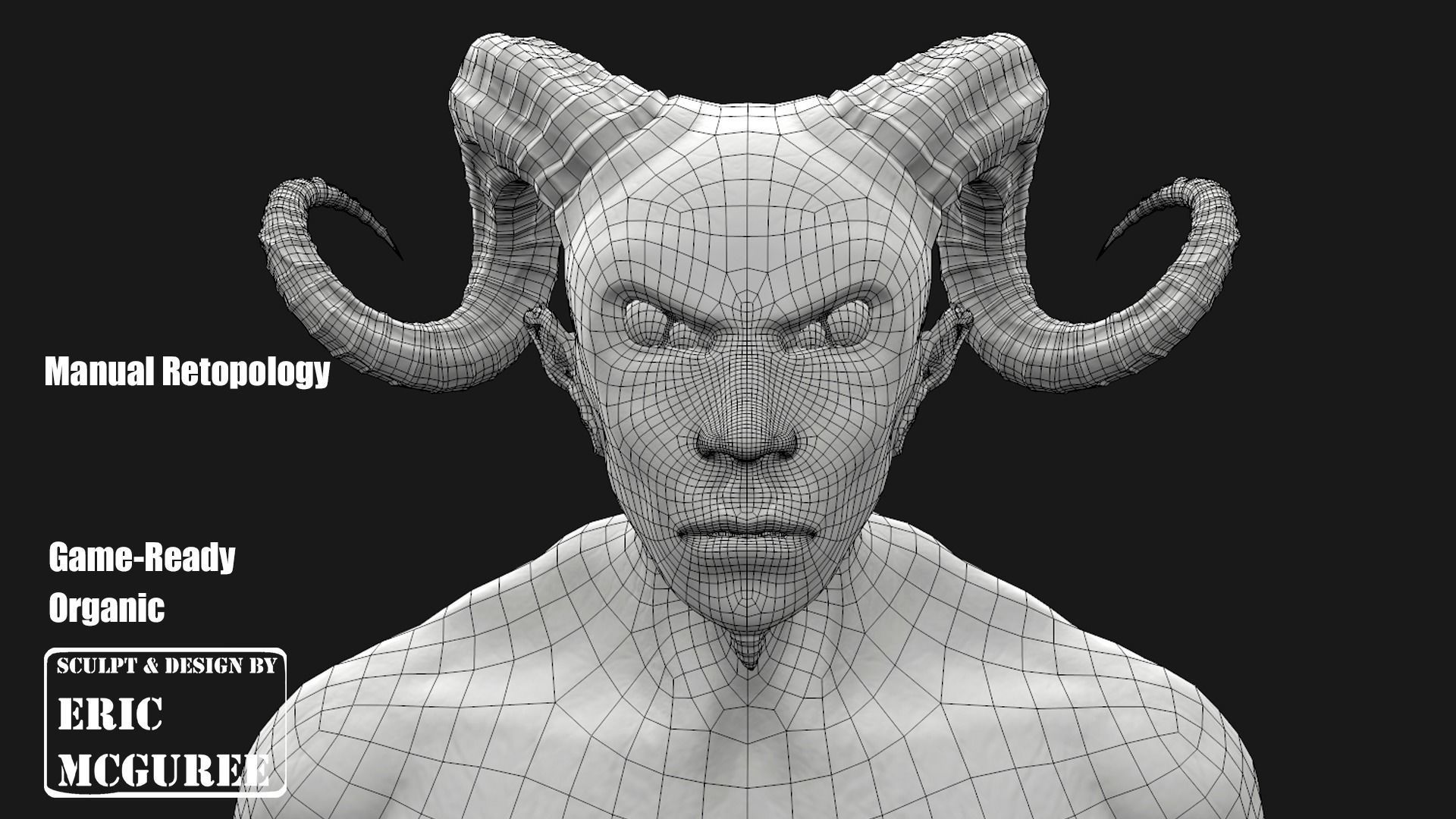 Satir male goat with horns Low-poly 3D model_13