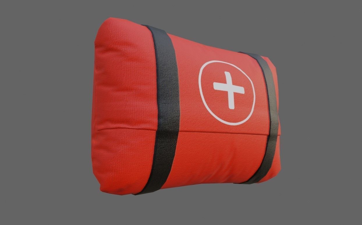 Medkit - Medical kit - First aid Low-poly 3D model_10