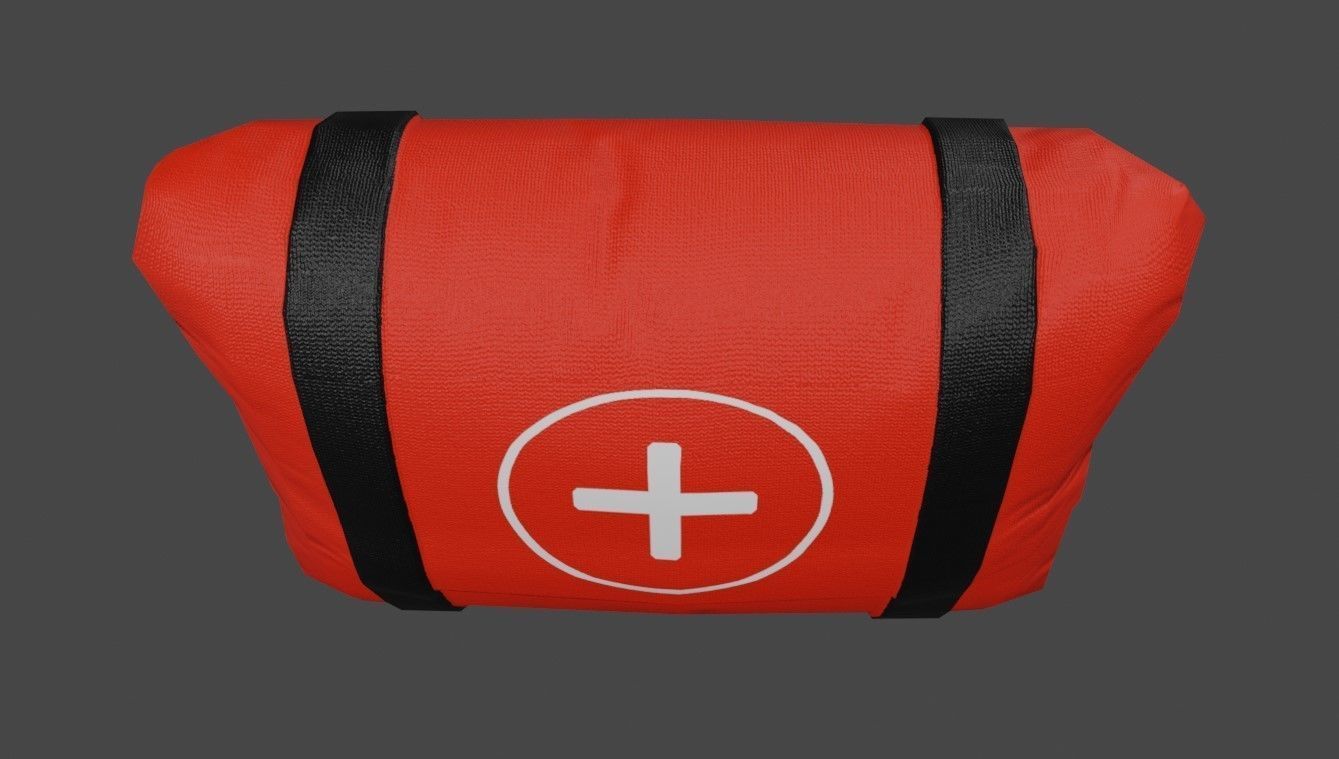 Medkit - Medical kit - First aid Low-poly 3D model_8