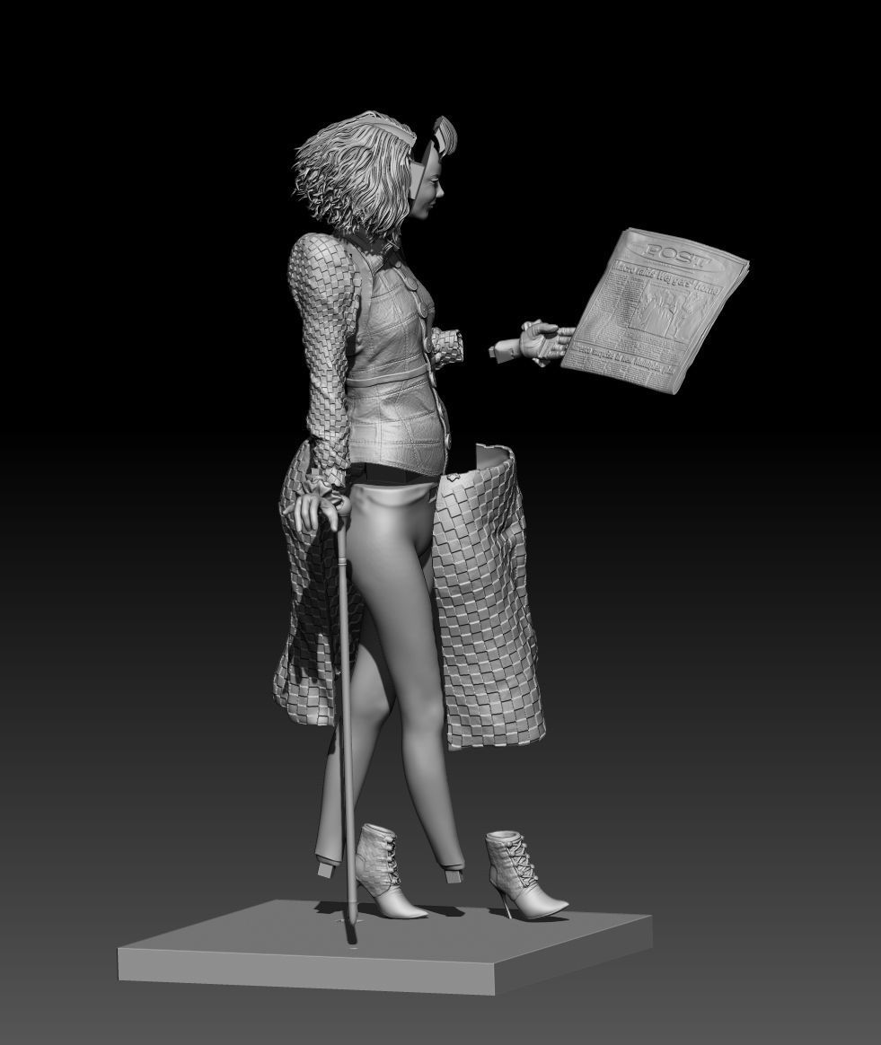 Cruella Emma Stone 101 dalmatian 3D print model_12