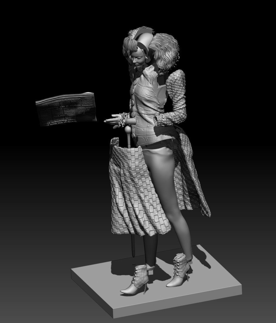 Cruella Emma Stone 101 dalmatian 3D print model_11