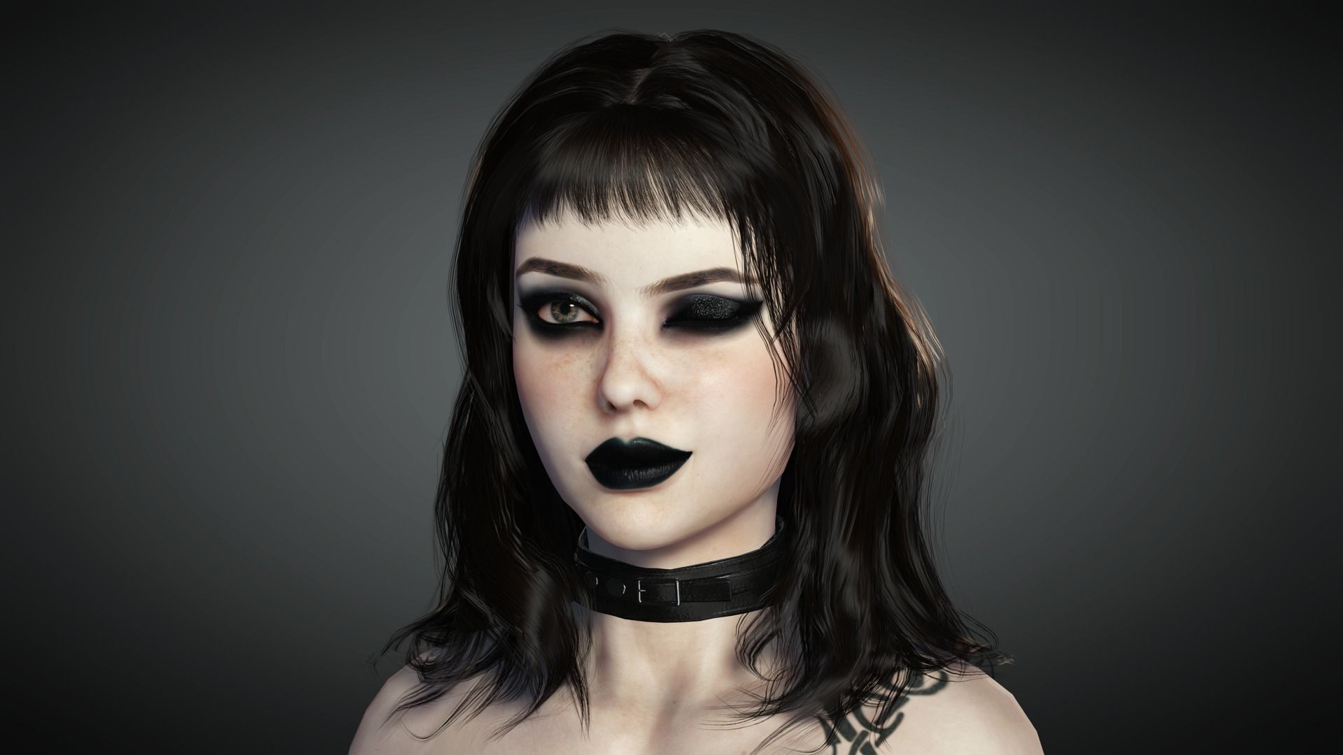 AAA Realistic Female Character 23 Low-poly 3D model_18