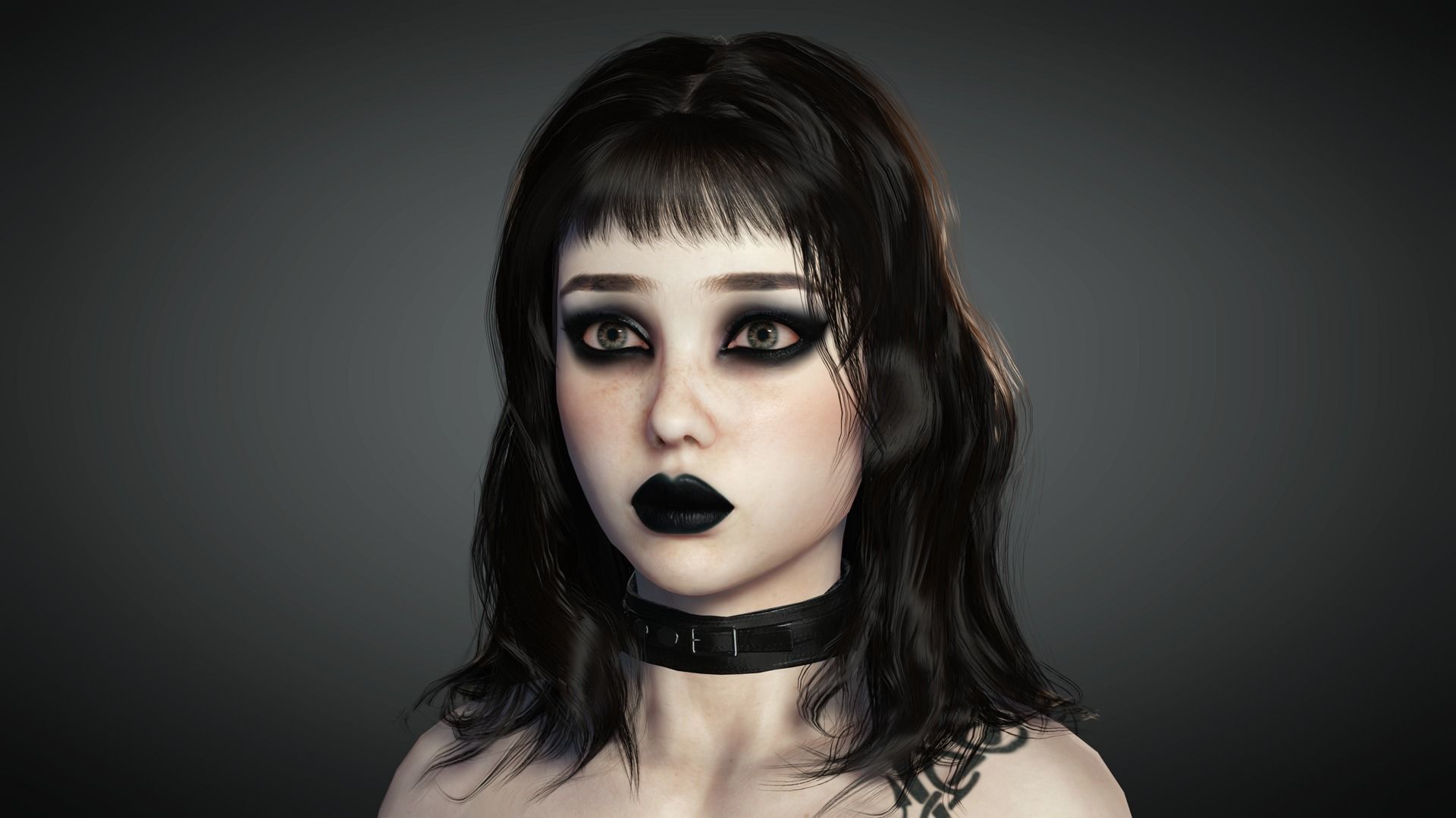 AAA Realistic Female Character 23 Low-poly 3D model_16