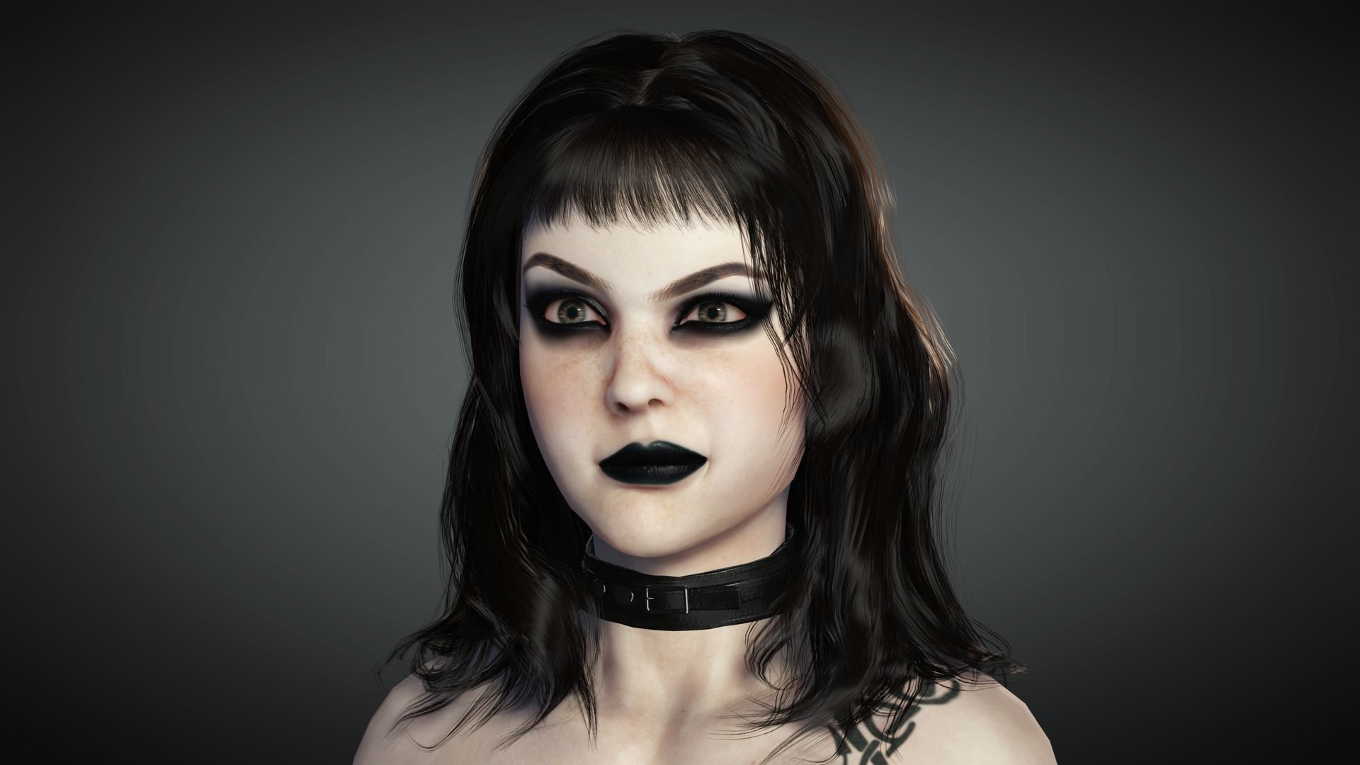 AAA Realistic Female Character 23 Low-poly 3D model_15