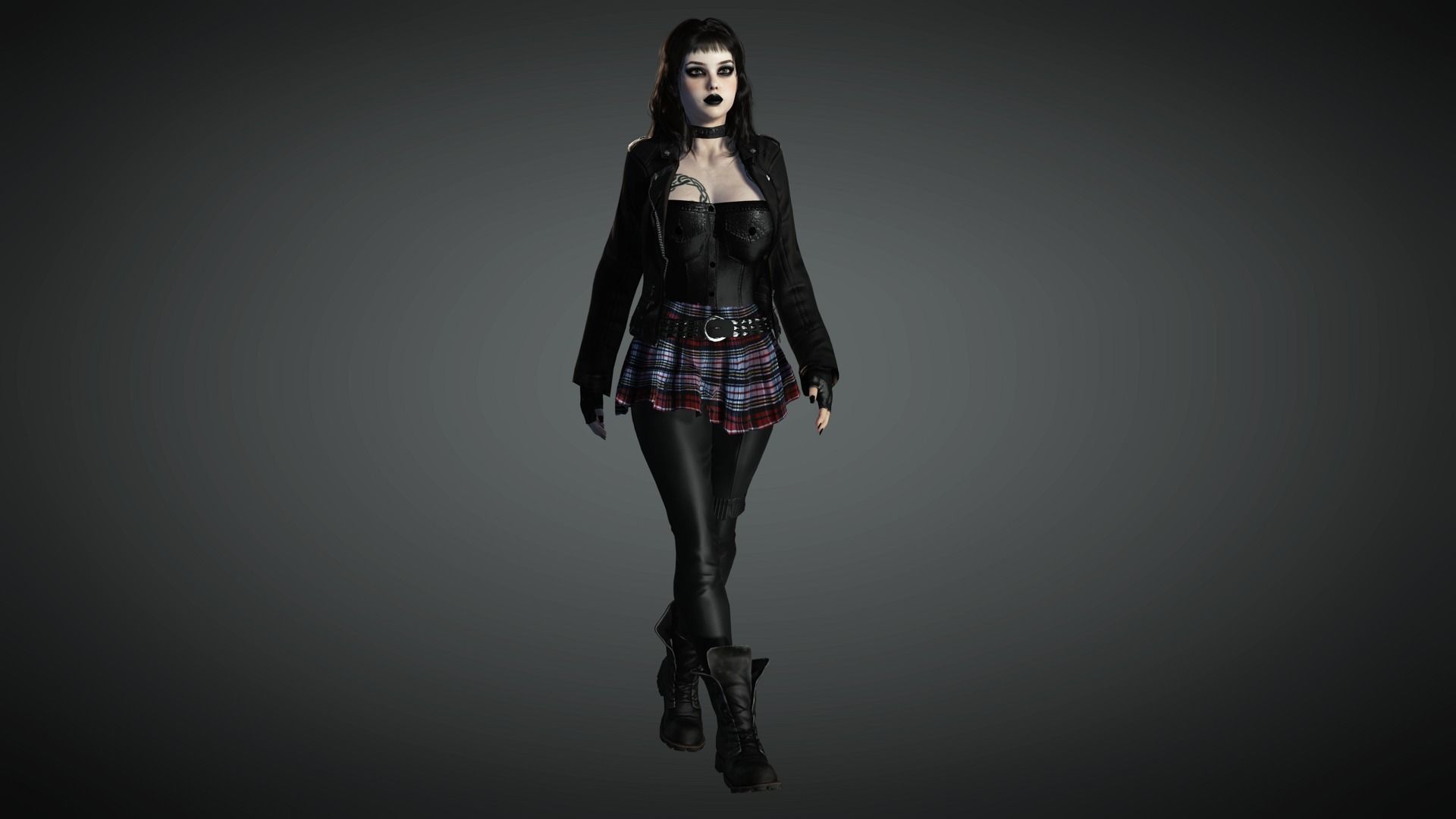 AAA Realistic Female Character 23 Low-poly 3D model_1