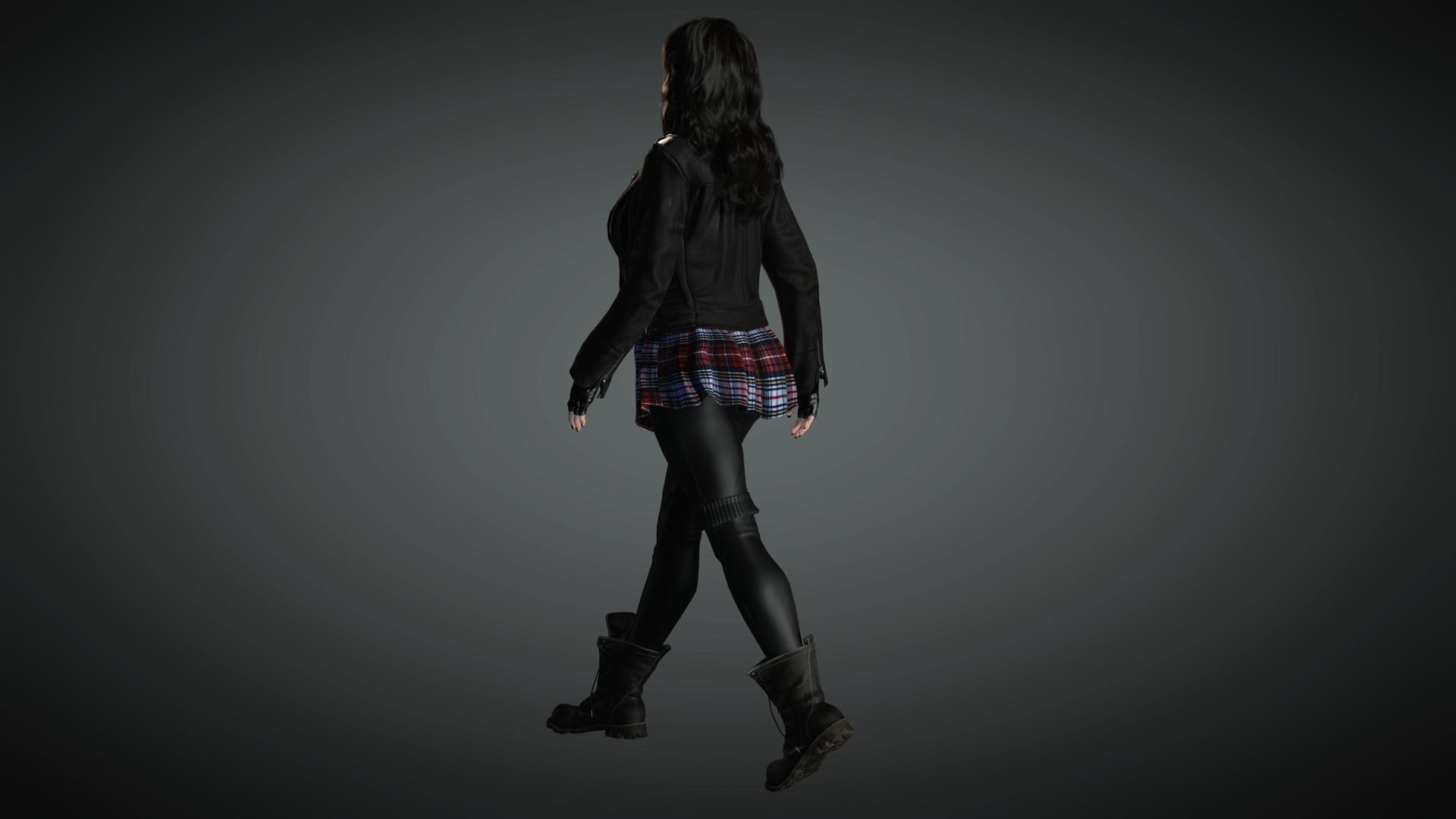 AAA Realistic Female Character 23 Low-poly 3D model_7